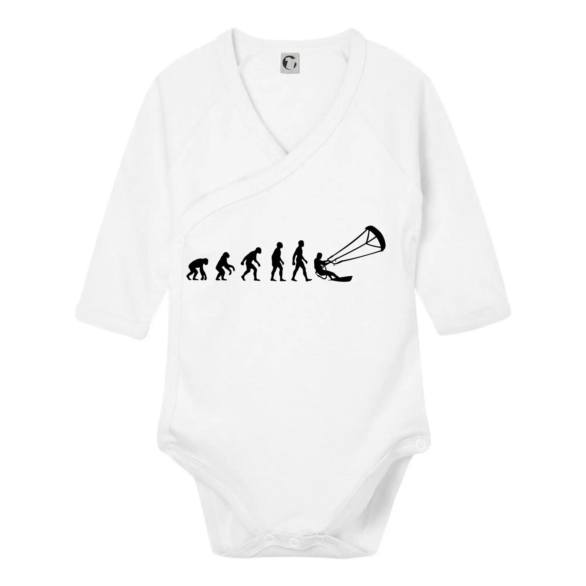 Vodácke tričká - Evolúcia KITEBOARDING - Body zavinovacie s dlhým rukávom