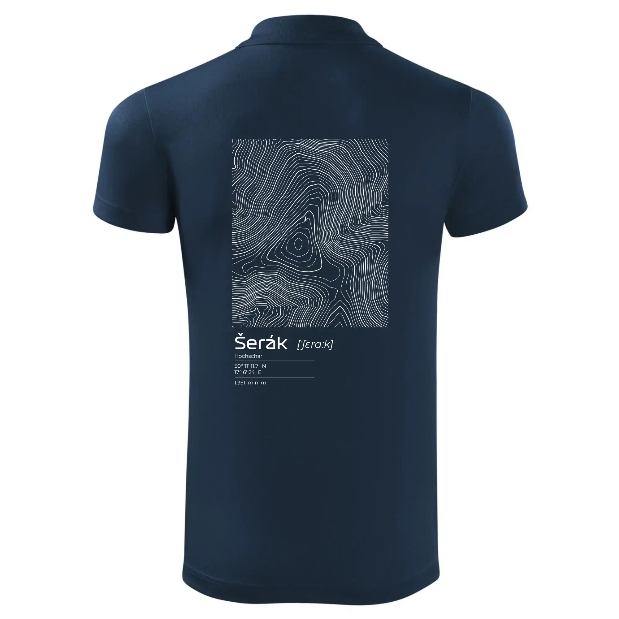 Šerák - vrstevnice v obdélníku