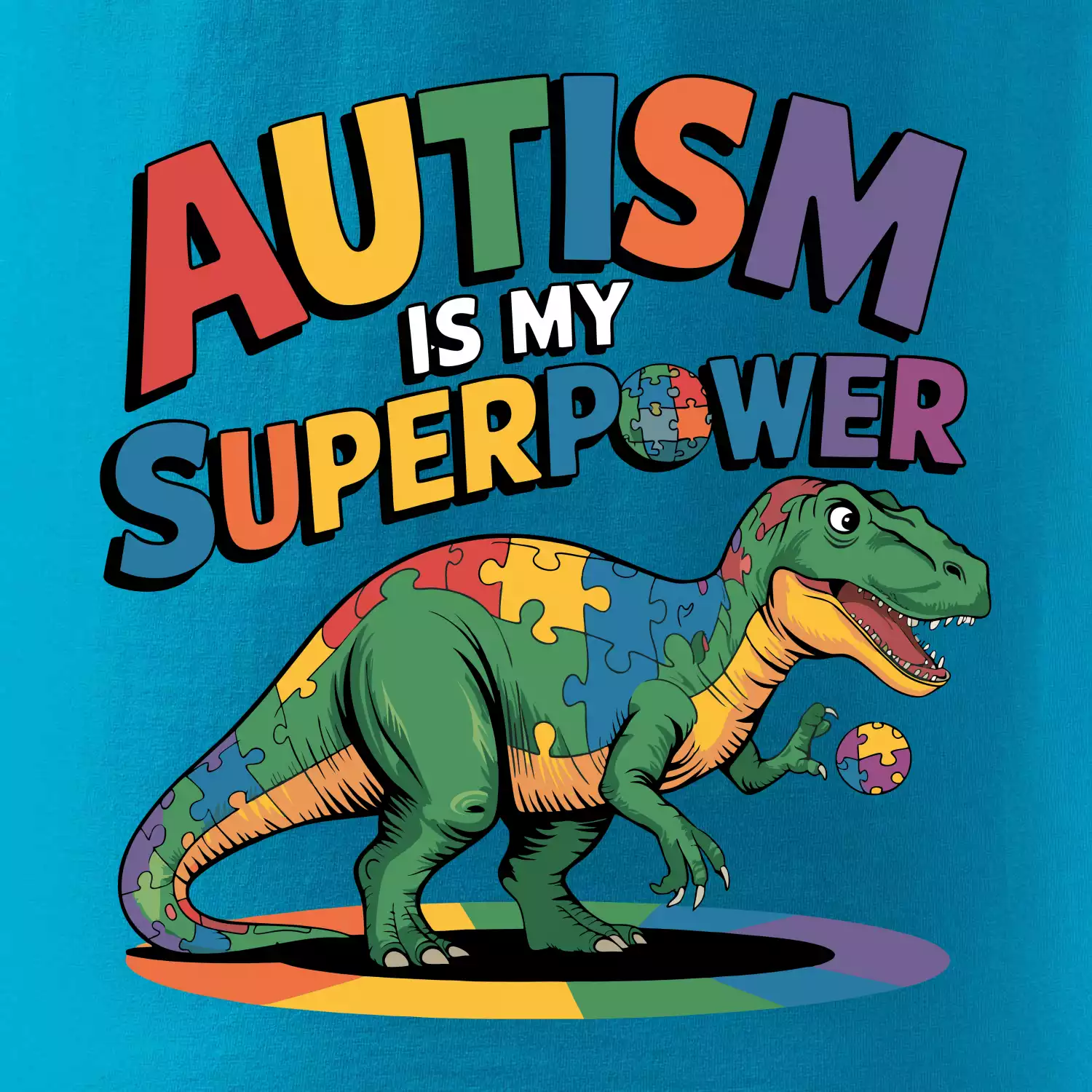 Stojící Rex Autism is my superpower