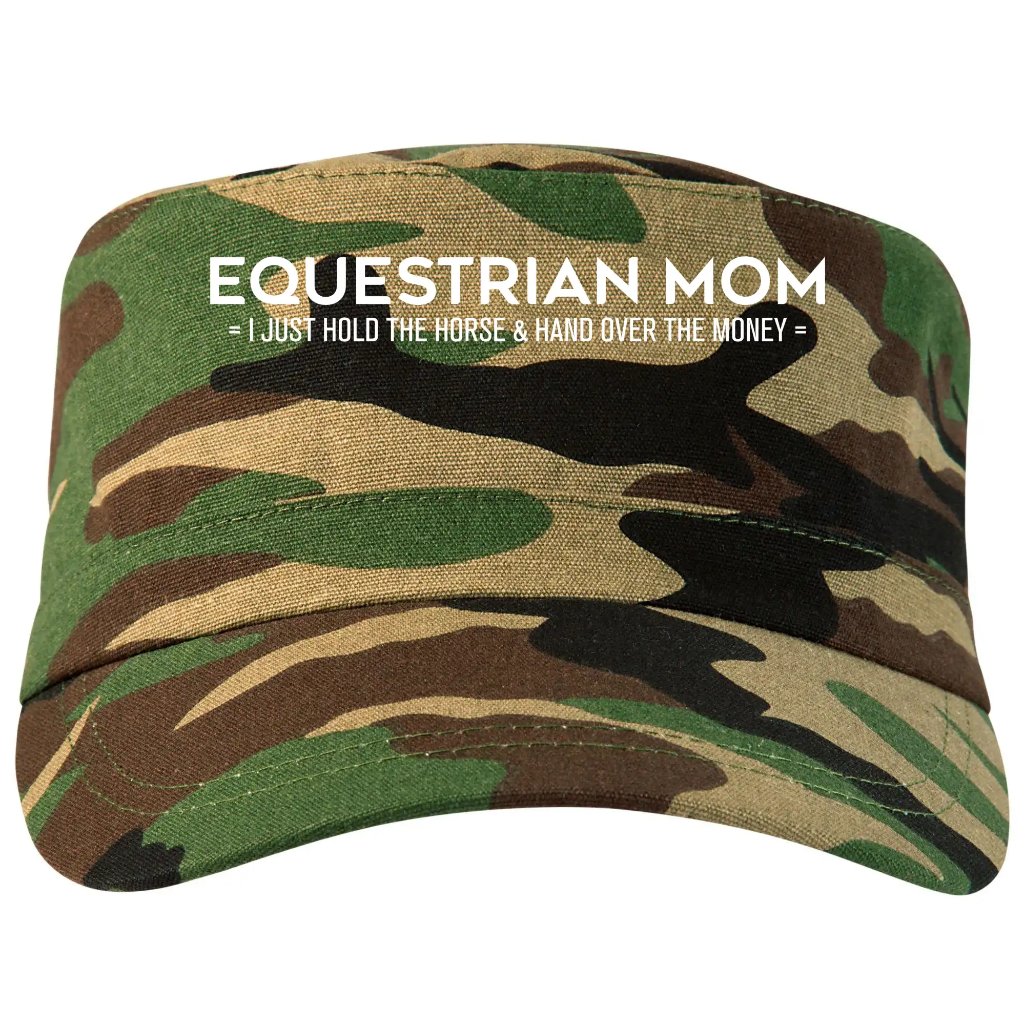 Tričká s koňmi - Equestrian dad - mom - Šiltovka CAMO