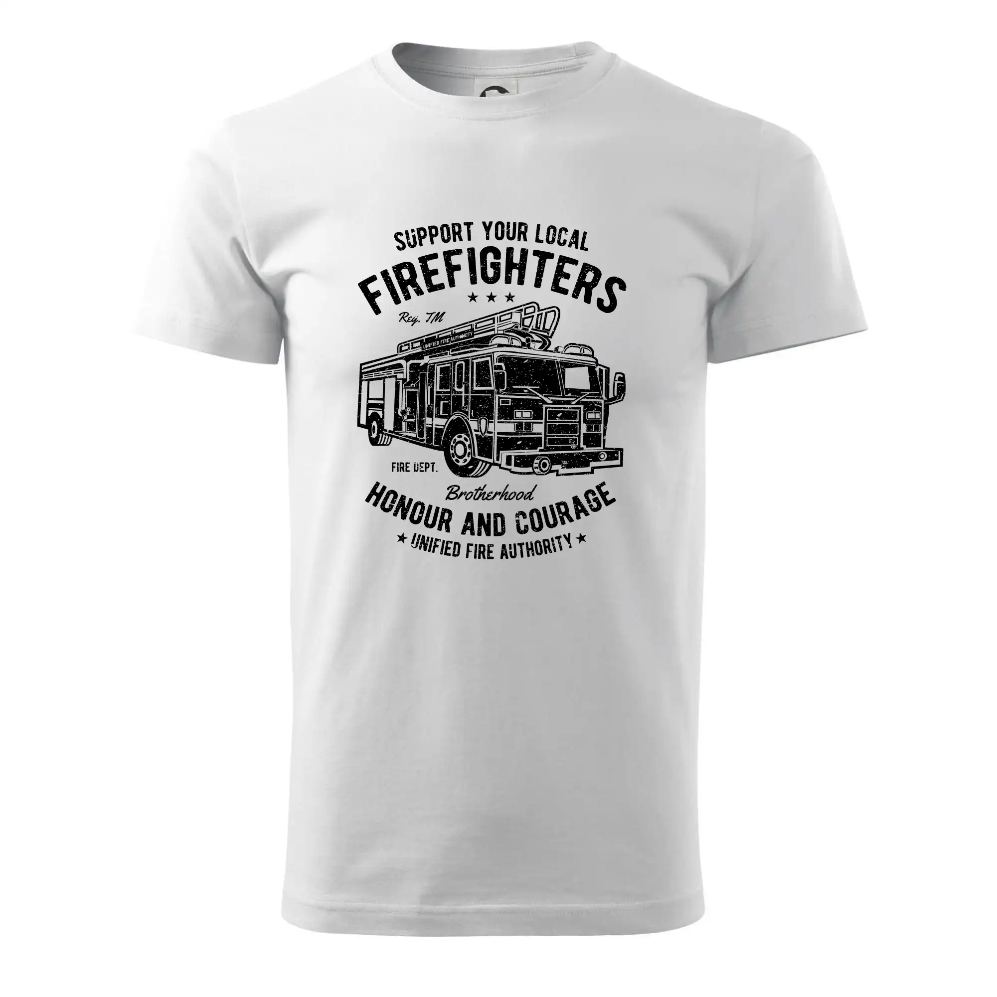Originálne tričká pre hasičov - Fire Fighters Truck - Tričko extra veľké  (5-8XL)