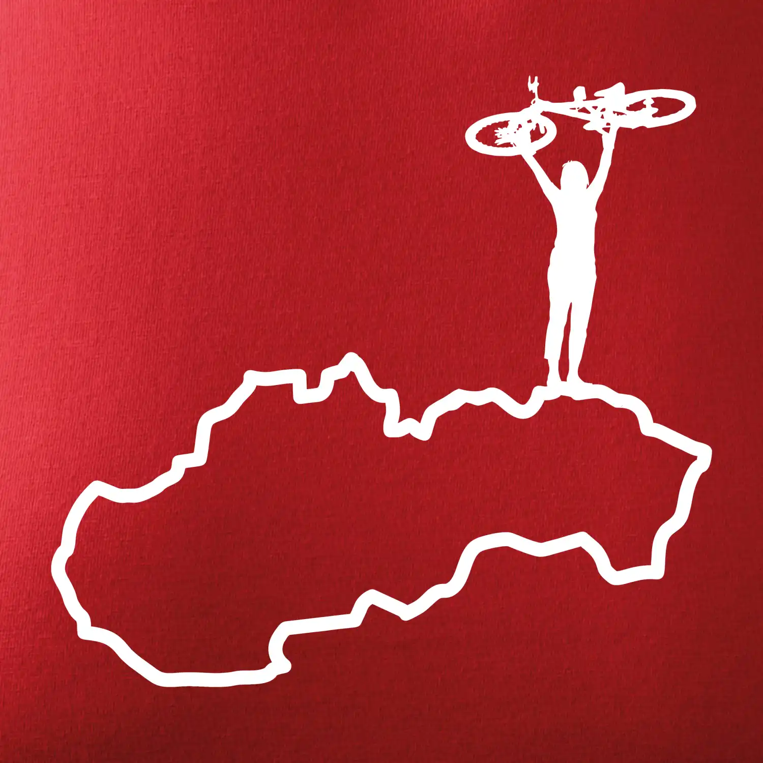 Mapa Slovenska - cyklista