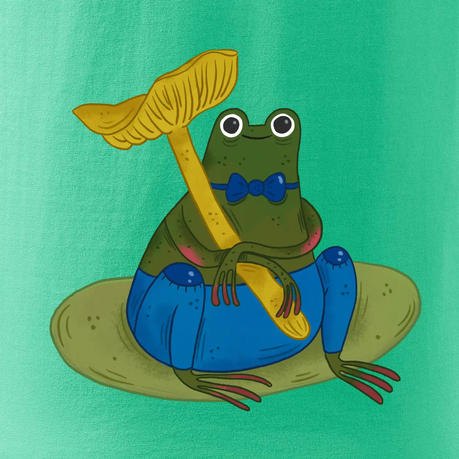 Žába s houbou  (studio-arte.cz)