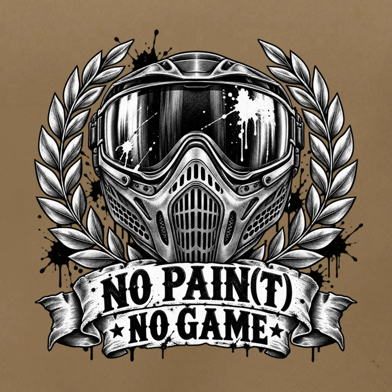 Motiv no paint no game s maskou