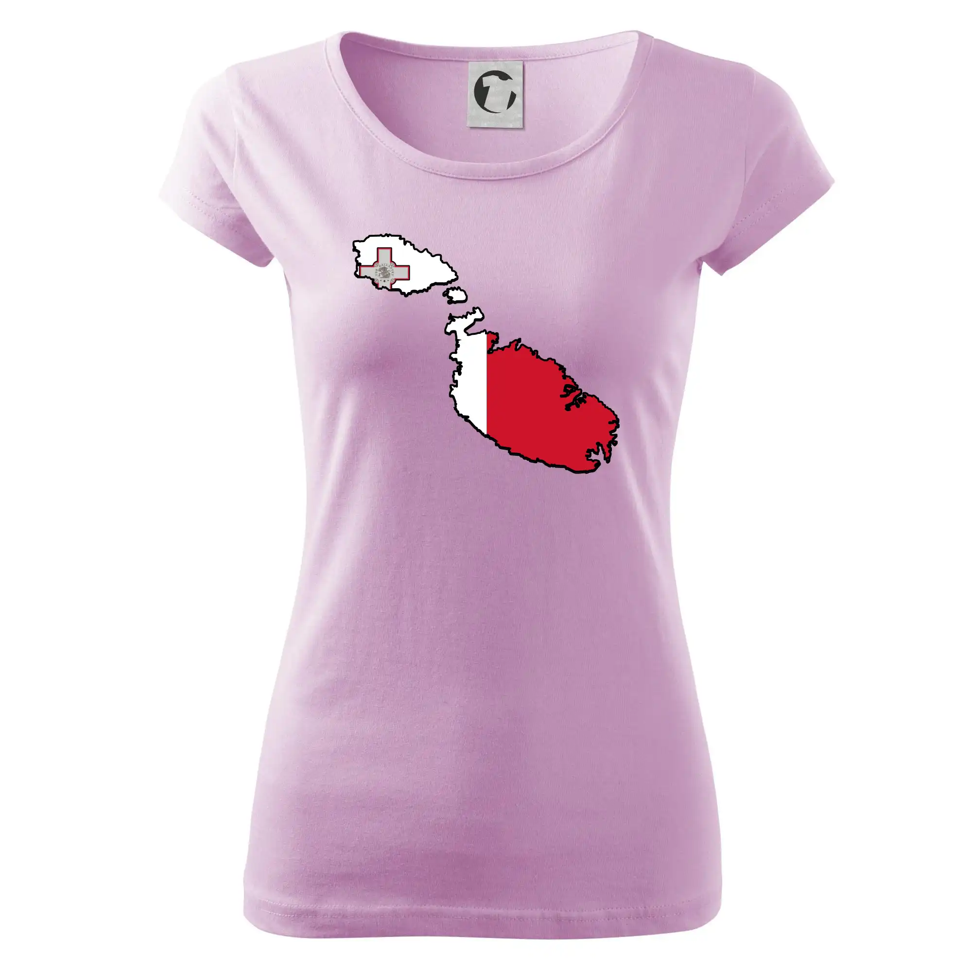 Mapa Malta s vlajkou