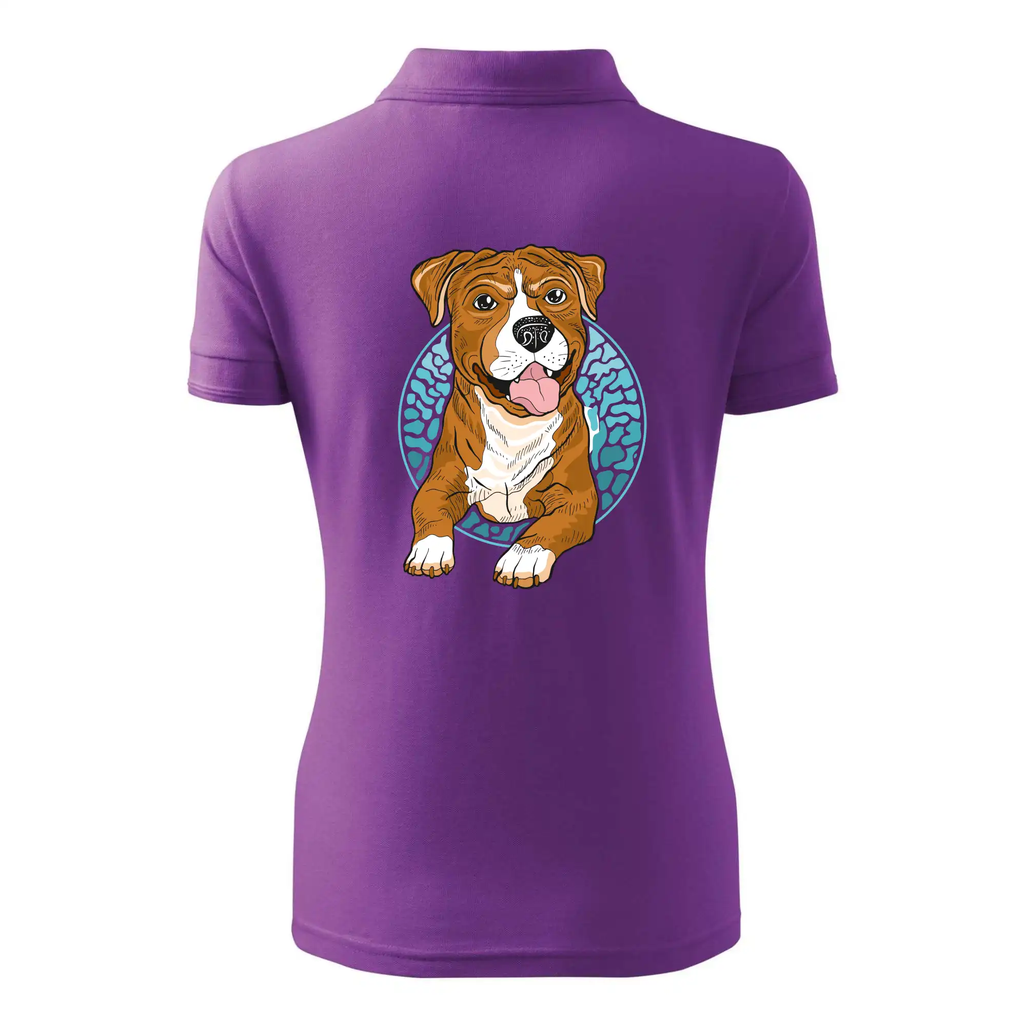 Americký staford kreslený v kolečku (Pecka design)