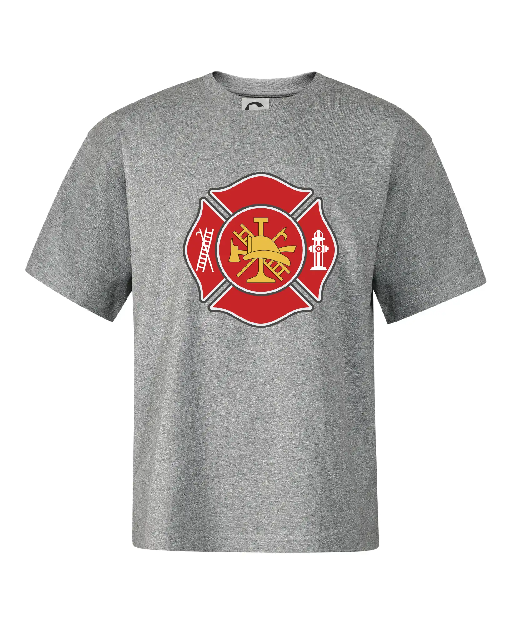 Originálne tričká pre hasičov - Fire department logo červené - Stage unisex - OVERSIZE