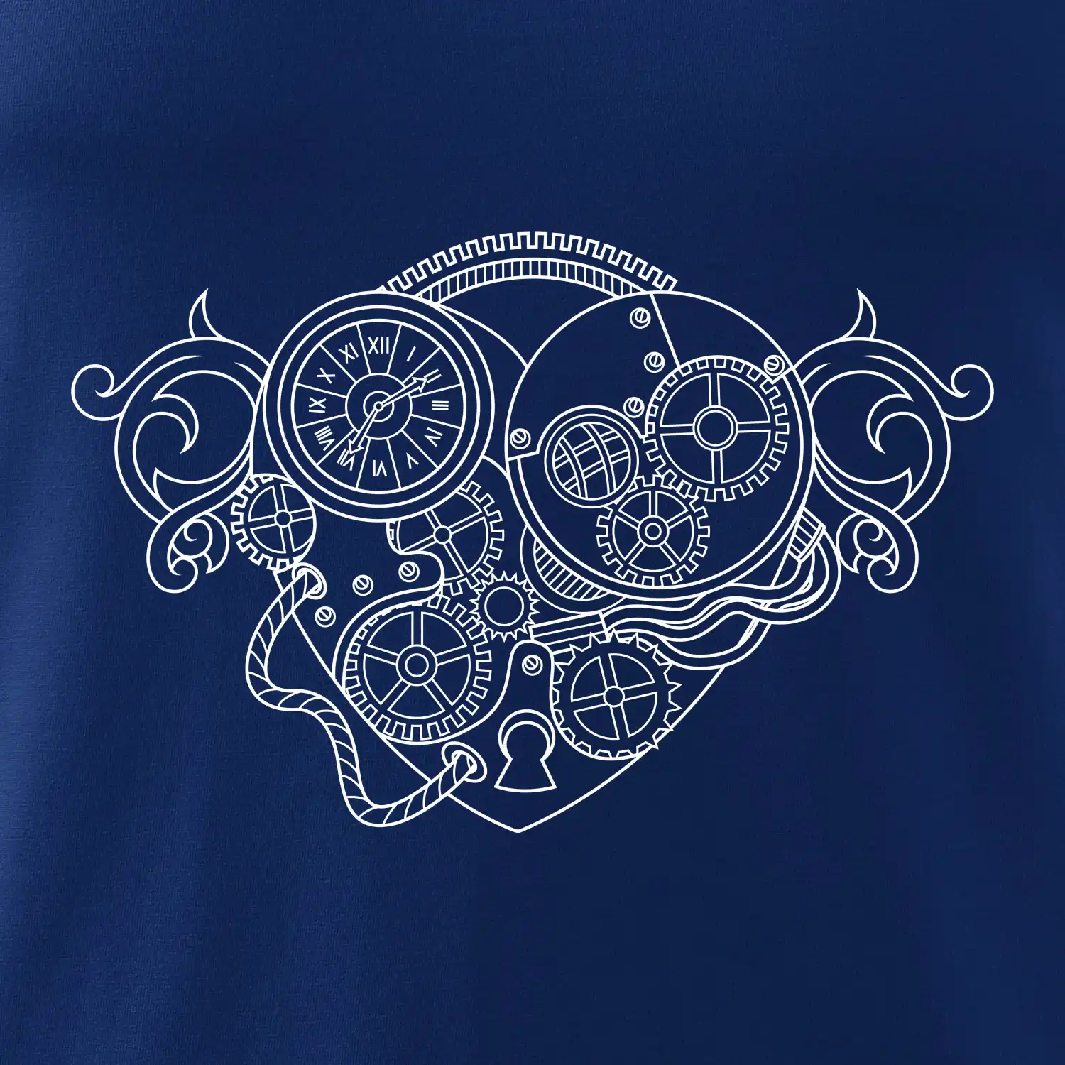 Steampunk srdce kreslené