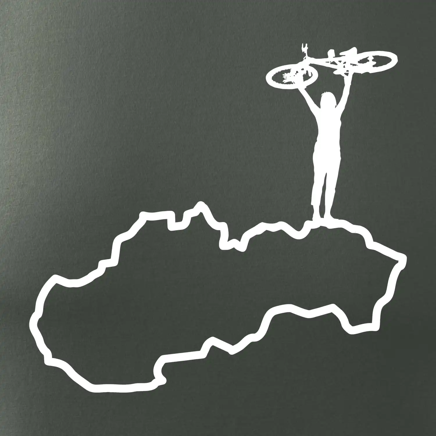 Mapa Slovenska - cyklista