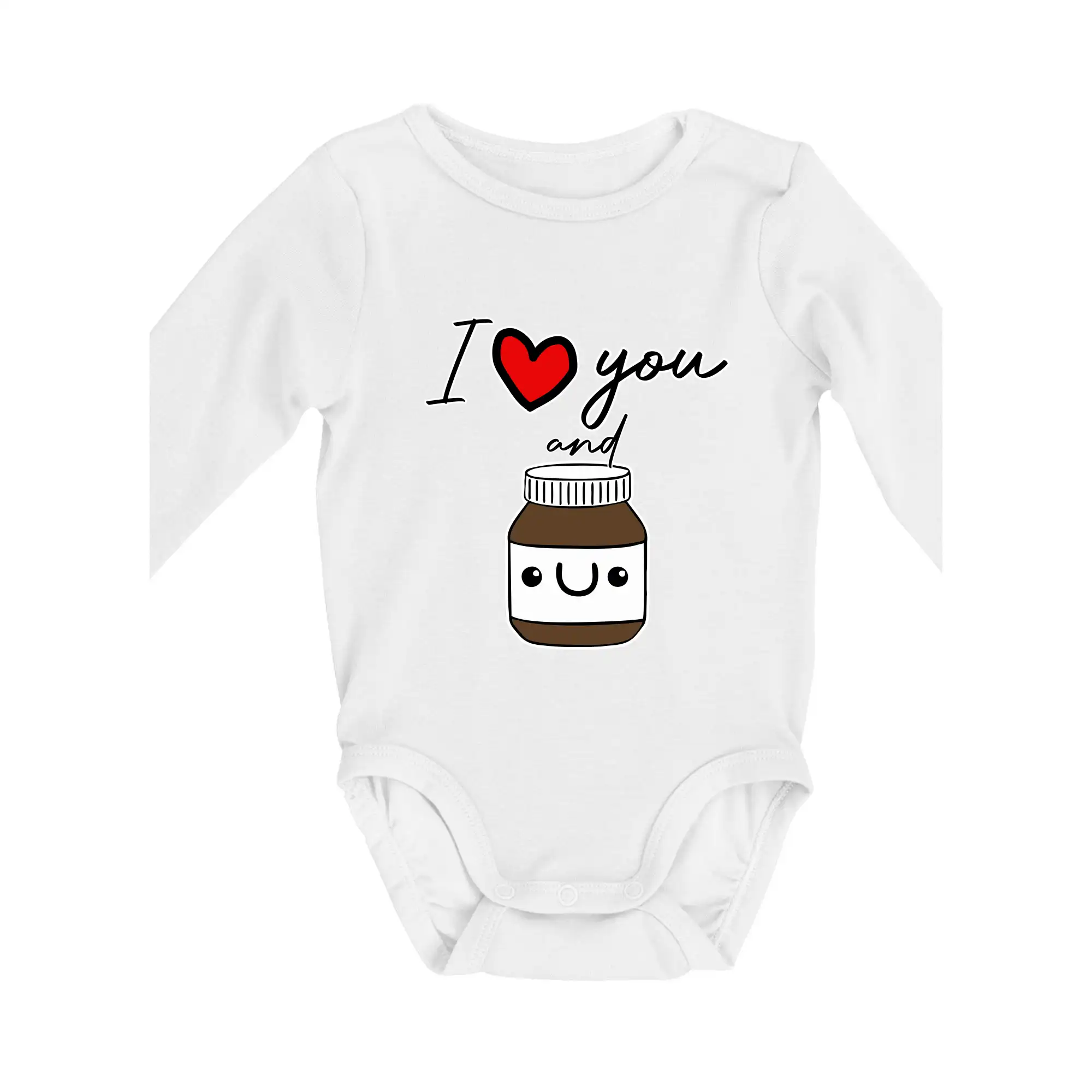 I love you and nugget - Body dojčenské s dlhým rukávom