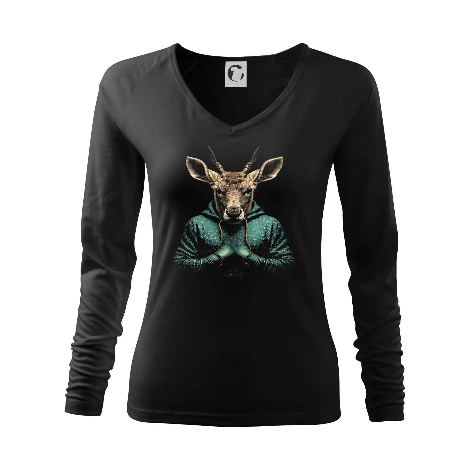 Tričká so zvieratami - Jelen boxer - Tričko dámske Elegance