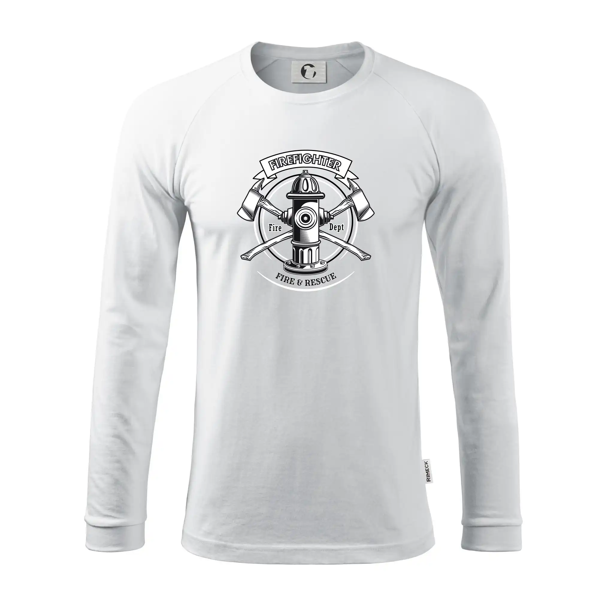Originálne tričká pre hasičov - Firefighter logo Fire and rescue - Pánske tričko s dlhým rukávom LS130