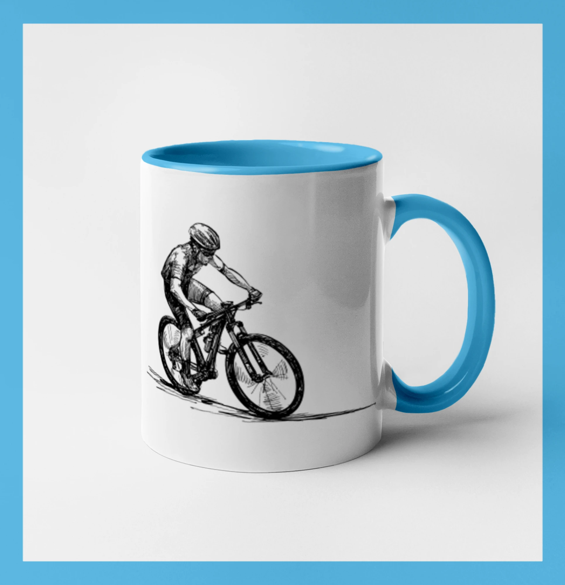 MTB kreslený cyklista