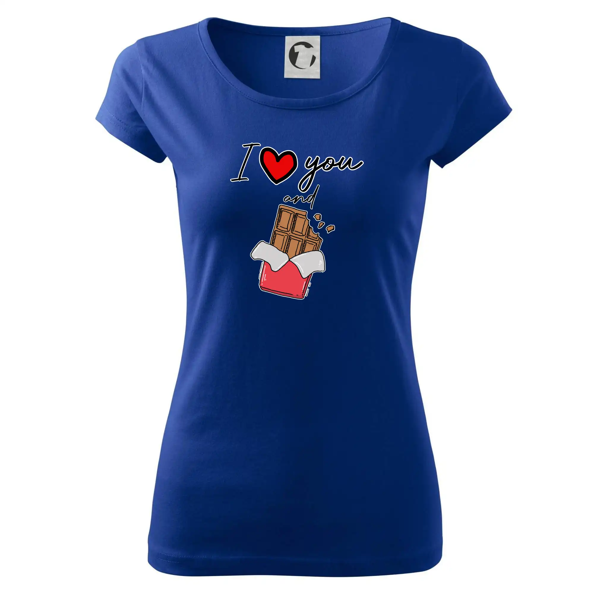 I love you and chocolate - Dámske tričko Pure