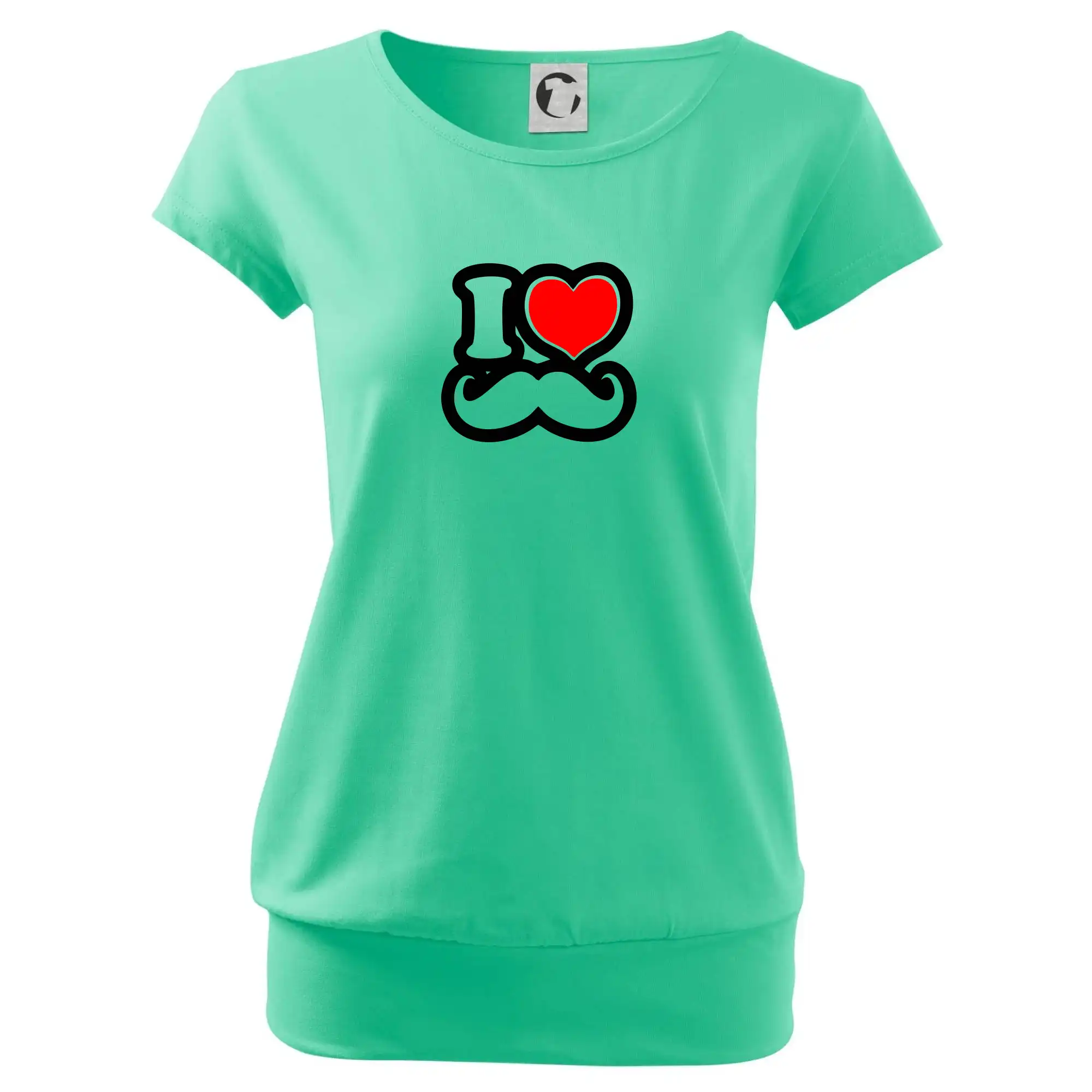 i love mustache - obrys