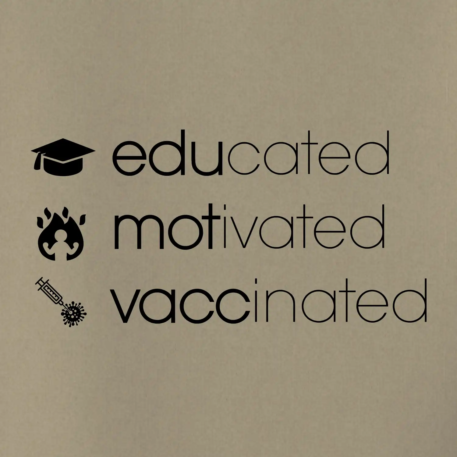 Educated motivated vaccinated