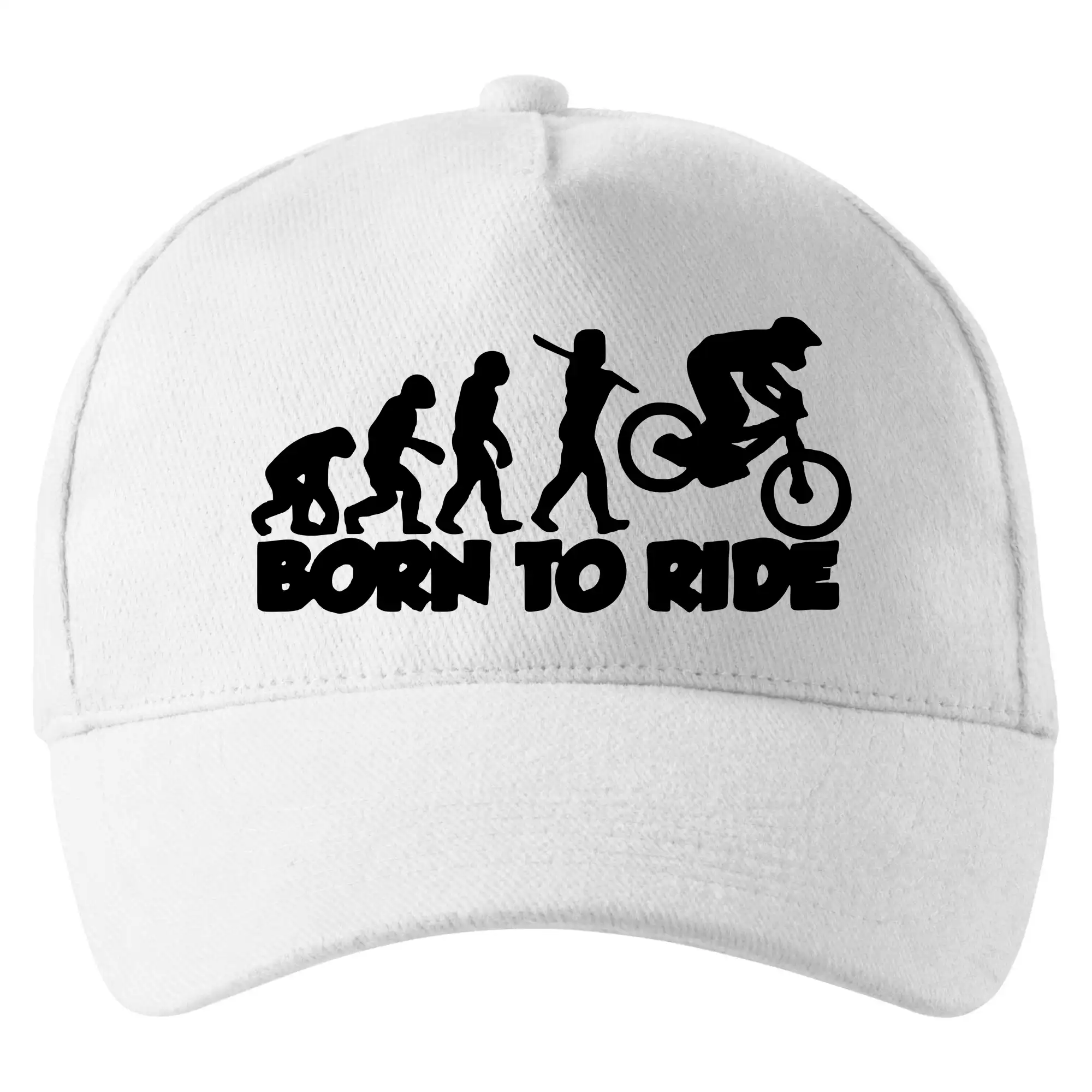 Tričká s potlačou evolúcia - Evolution Born to ride - Šiltovka so zahnutým šiltom a mosaznou sponou