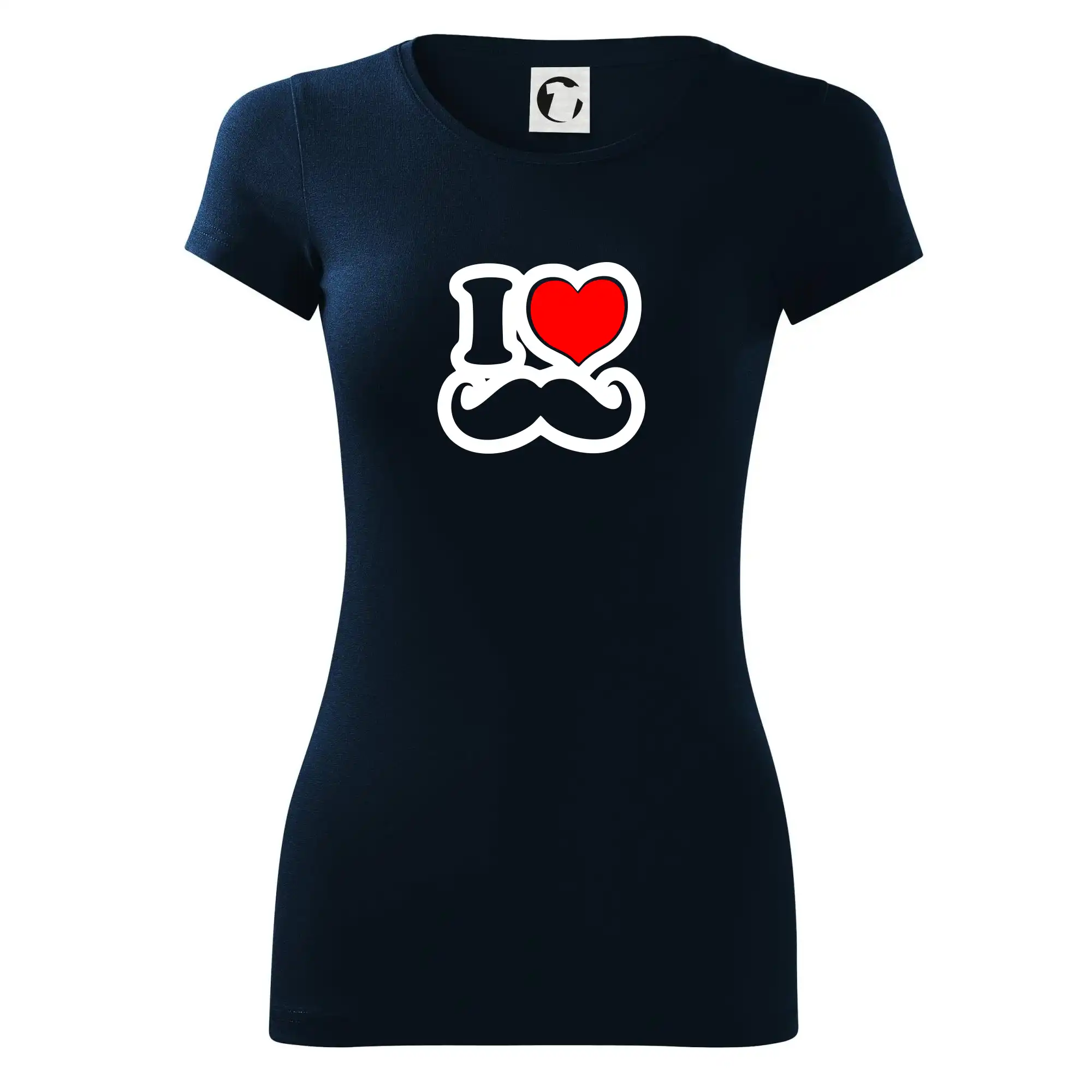 i love mustache - obrys