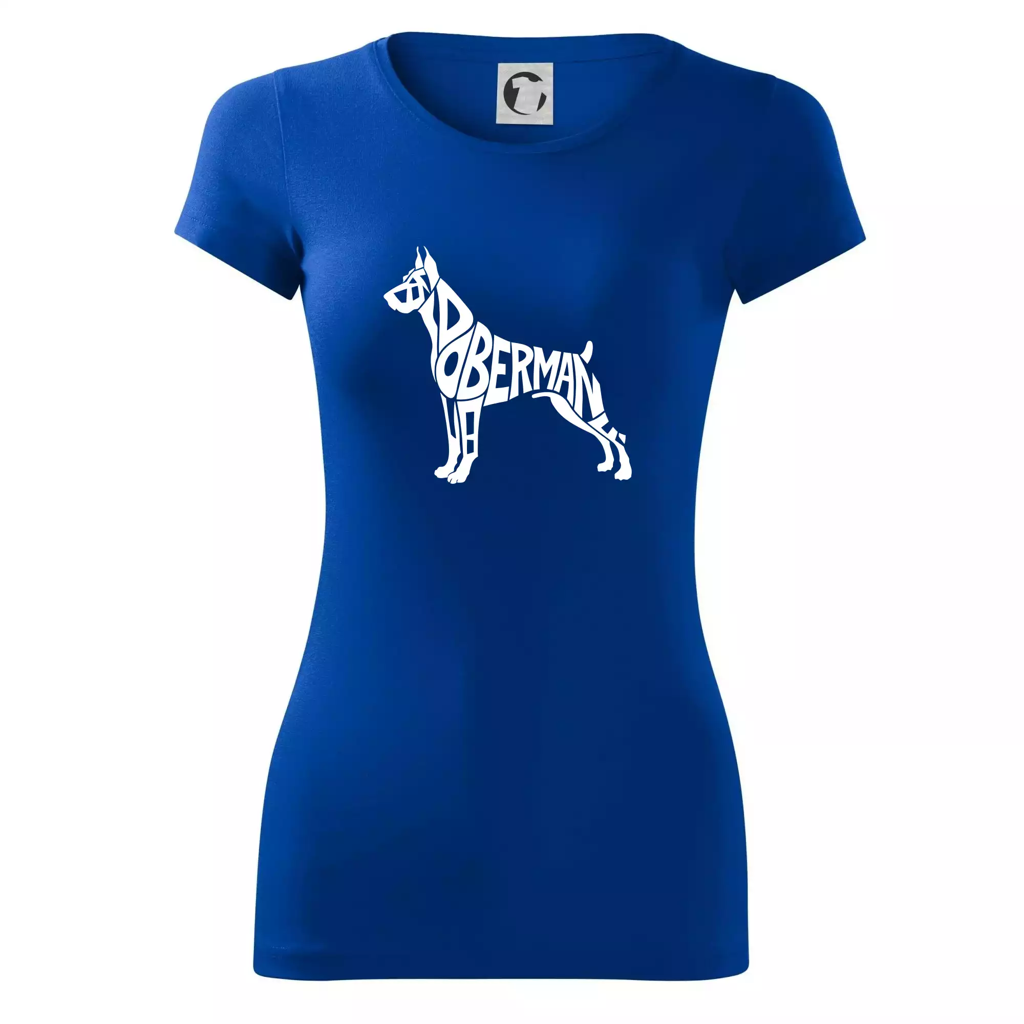 Doberman - nápis v tělě