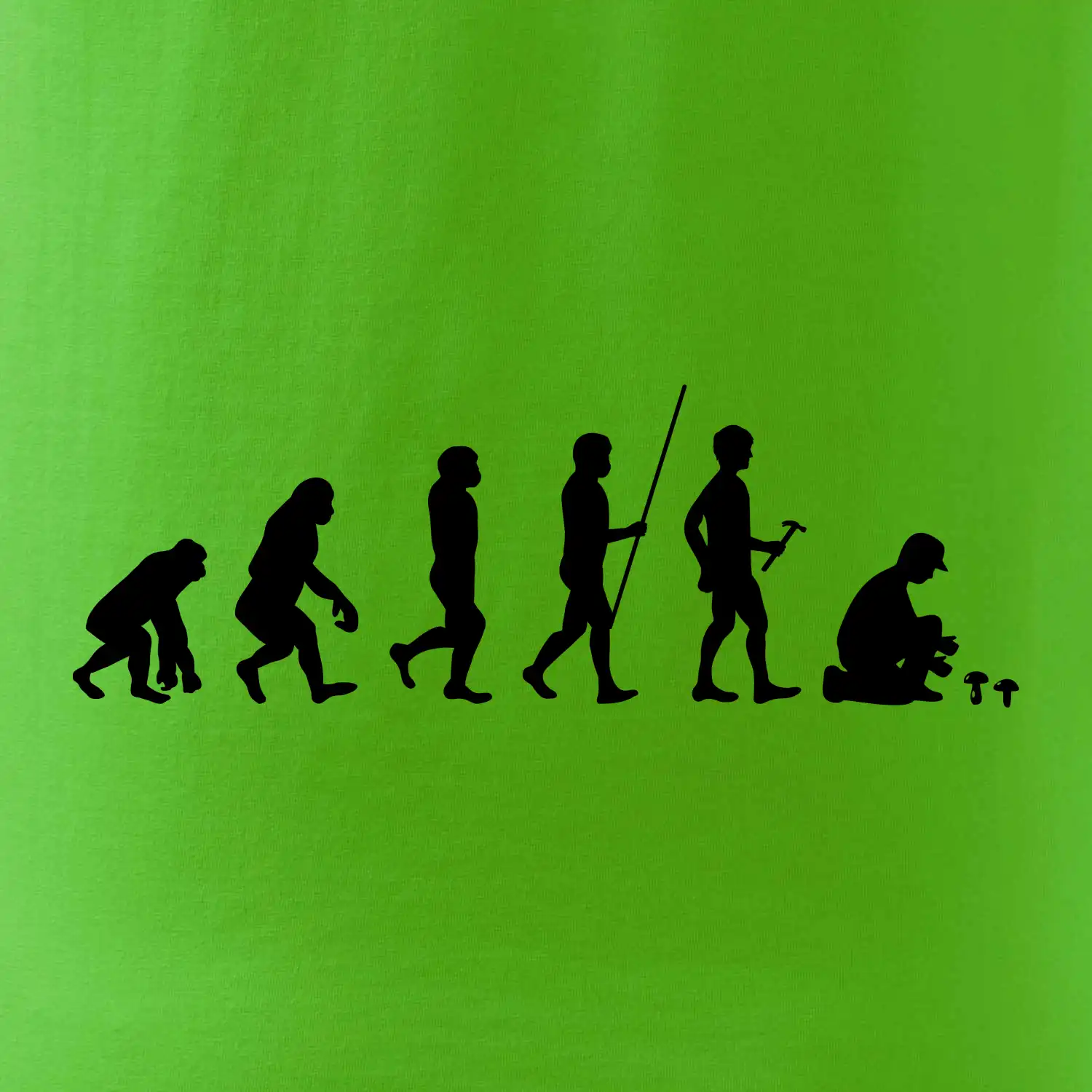 Evoluce houbař muž