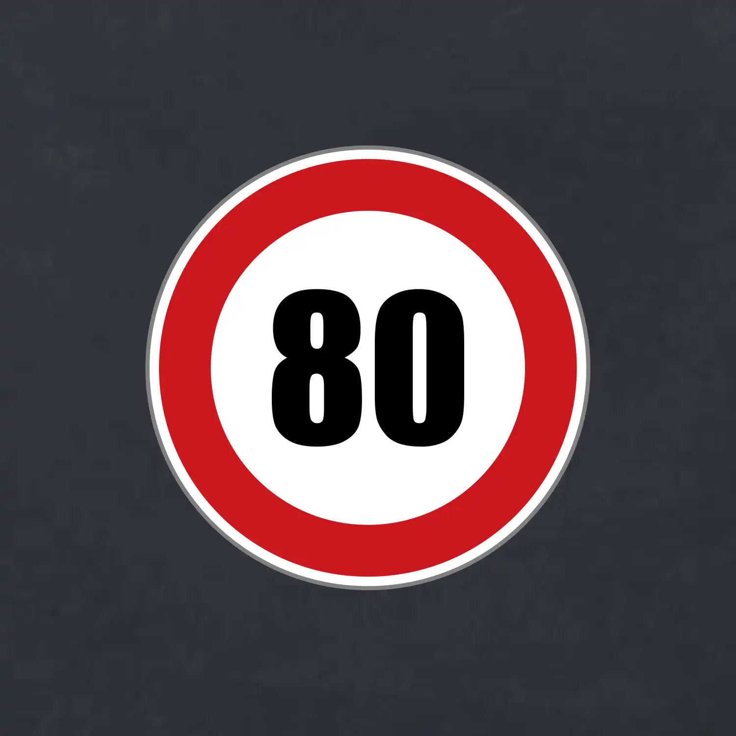 Dopravní značka - omezení rychlosti 80