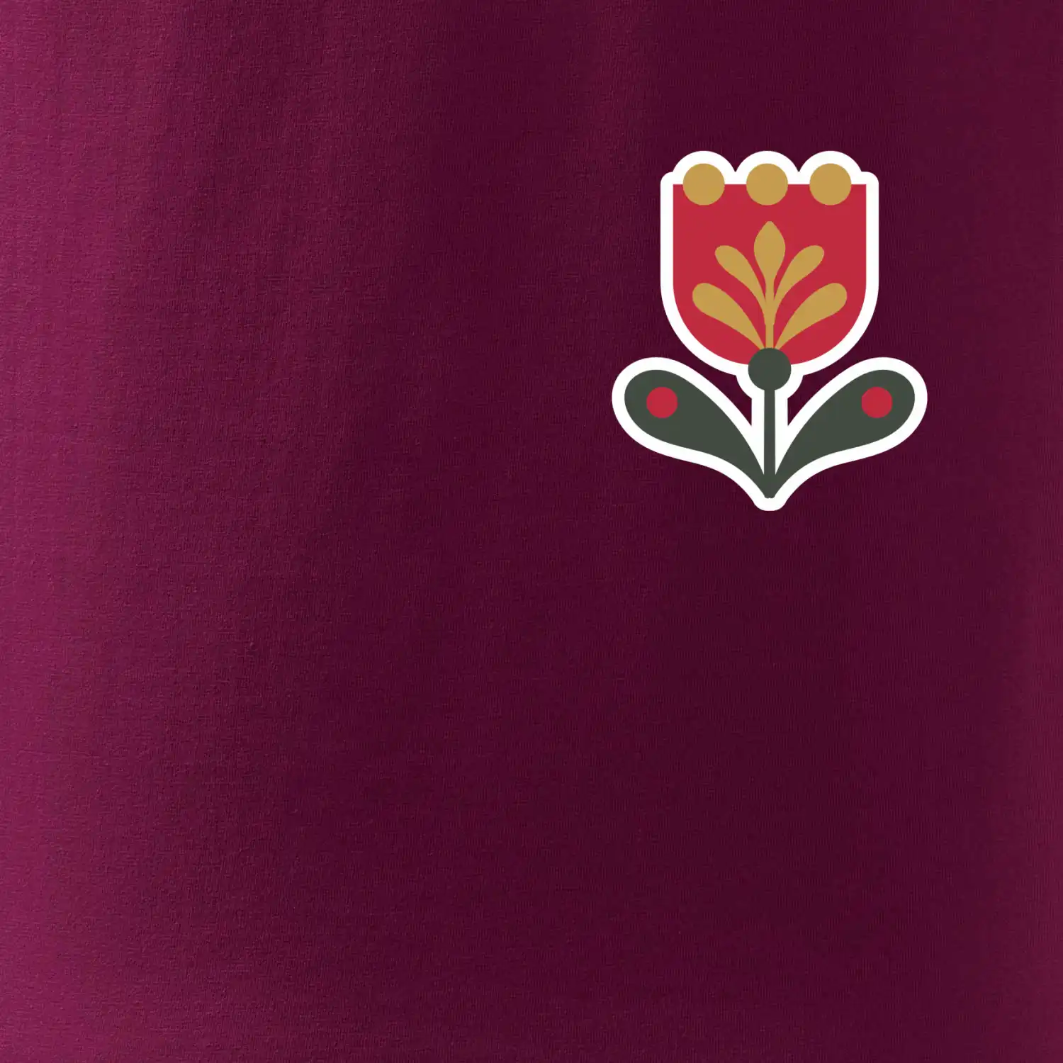 Folklor na prsu tulipán