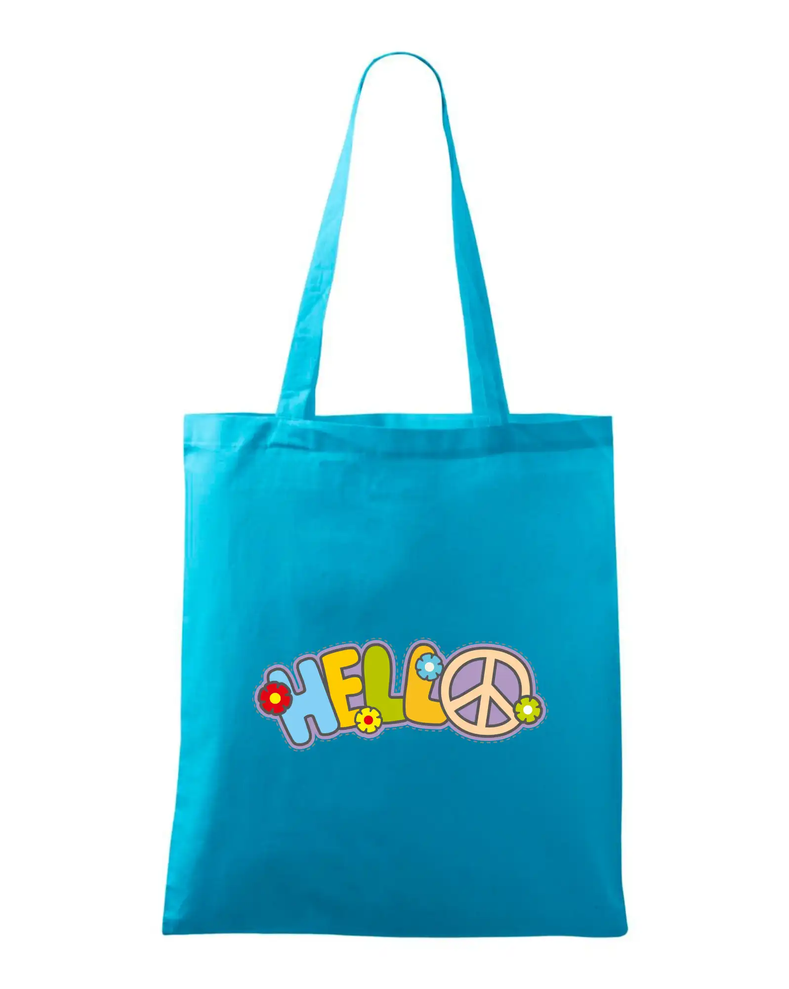 Tričká pre pohodový ľudí - Hello hippie symbol - Taška bavlnená