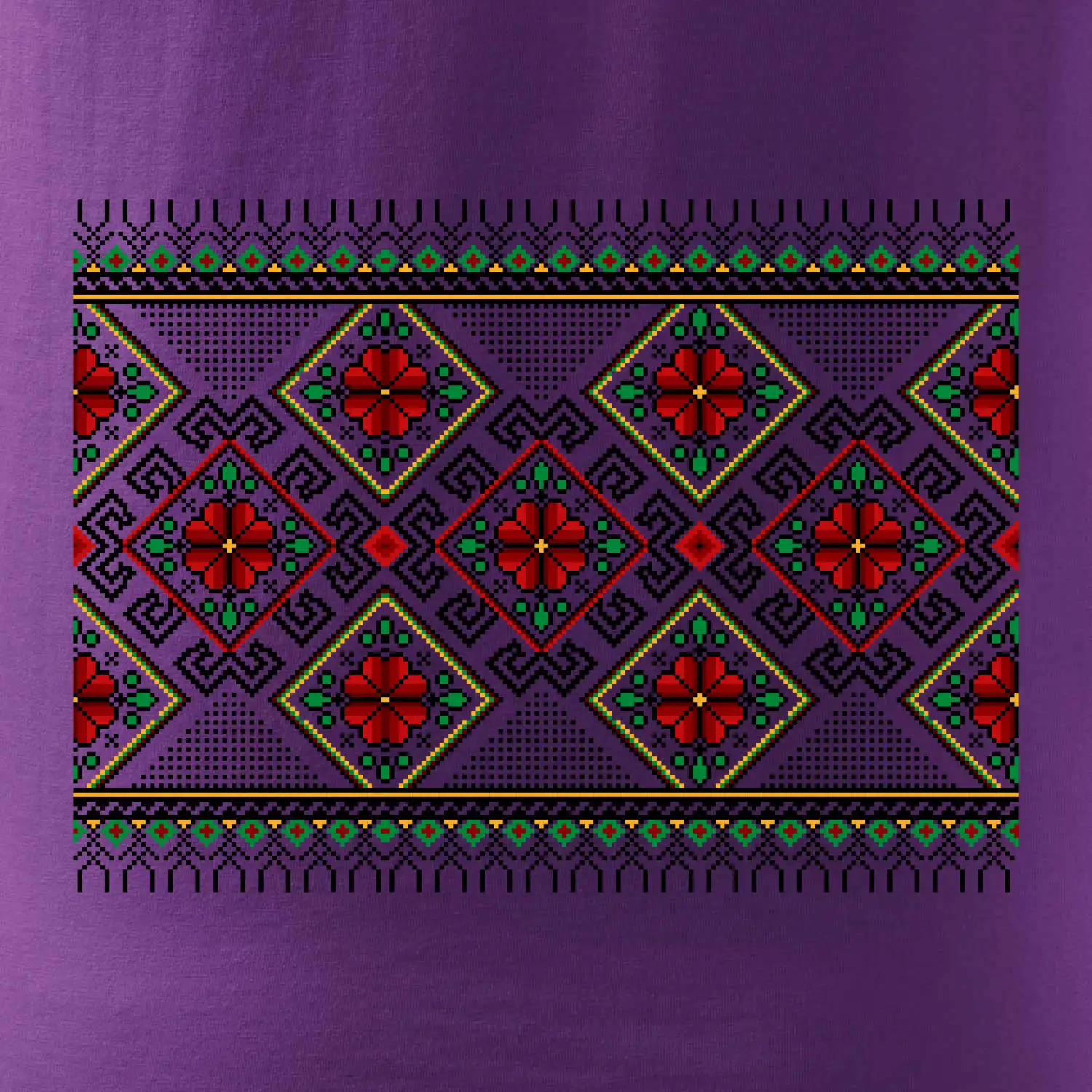 Ukrajinský vzor - Červeno Zelený