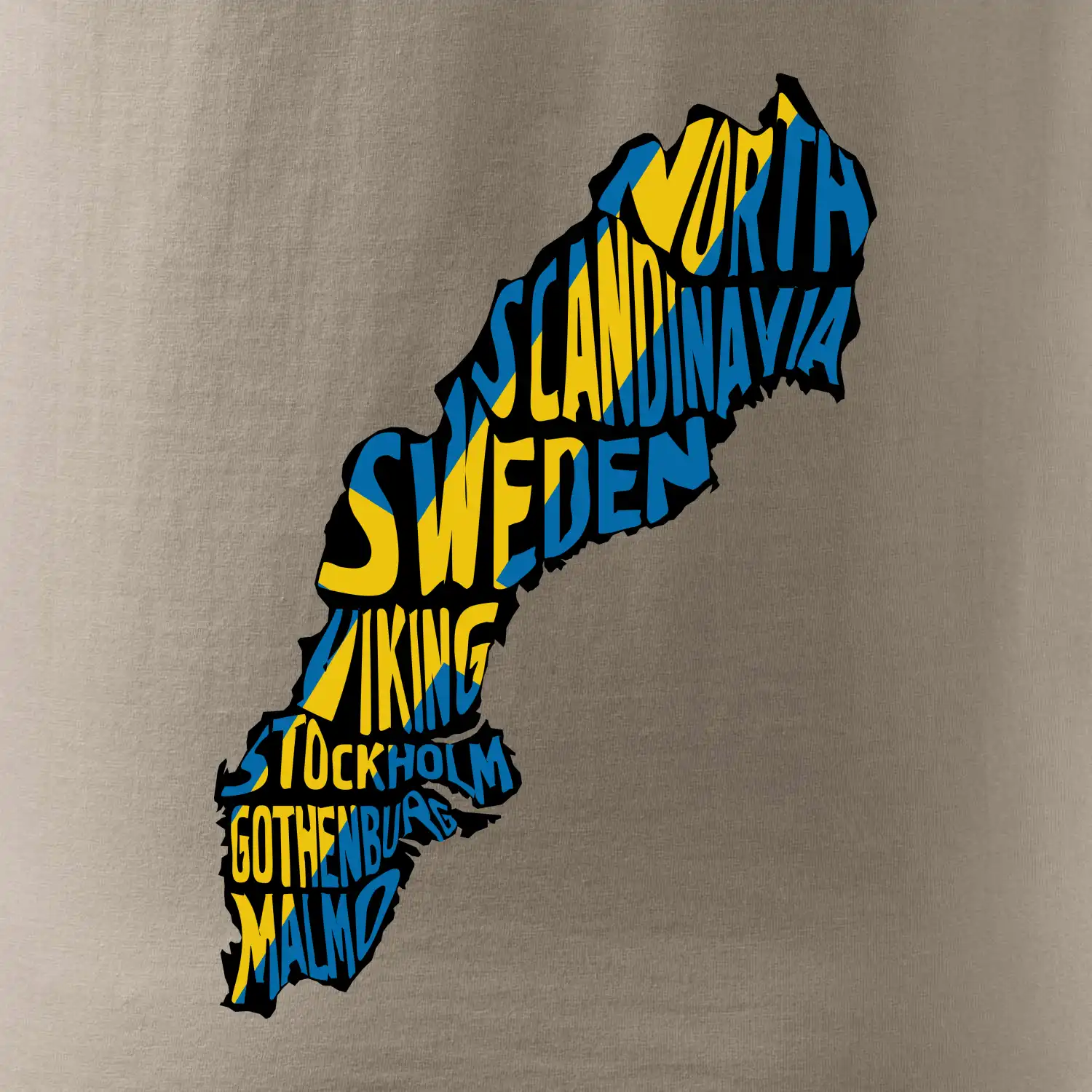 Mapy - názvy měst - Švédsko