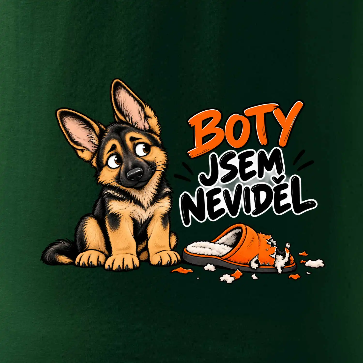 Boty jsem neviděl - štěně vlčáka