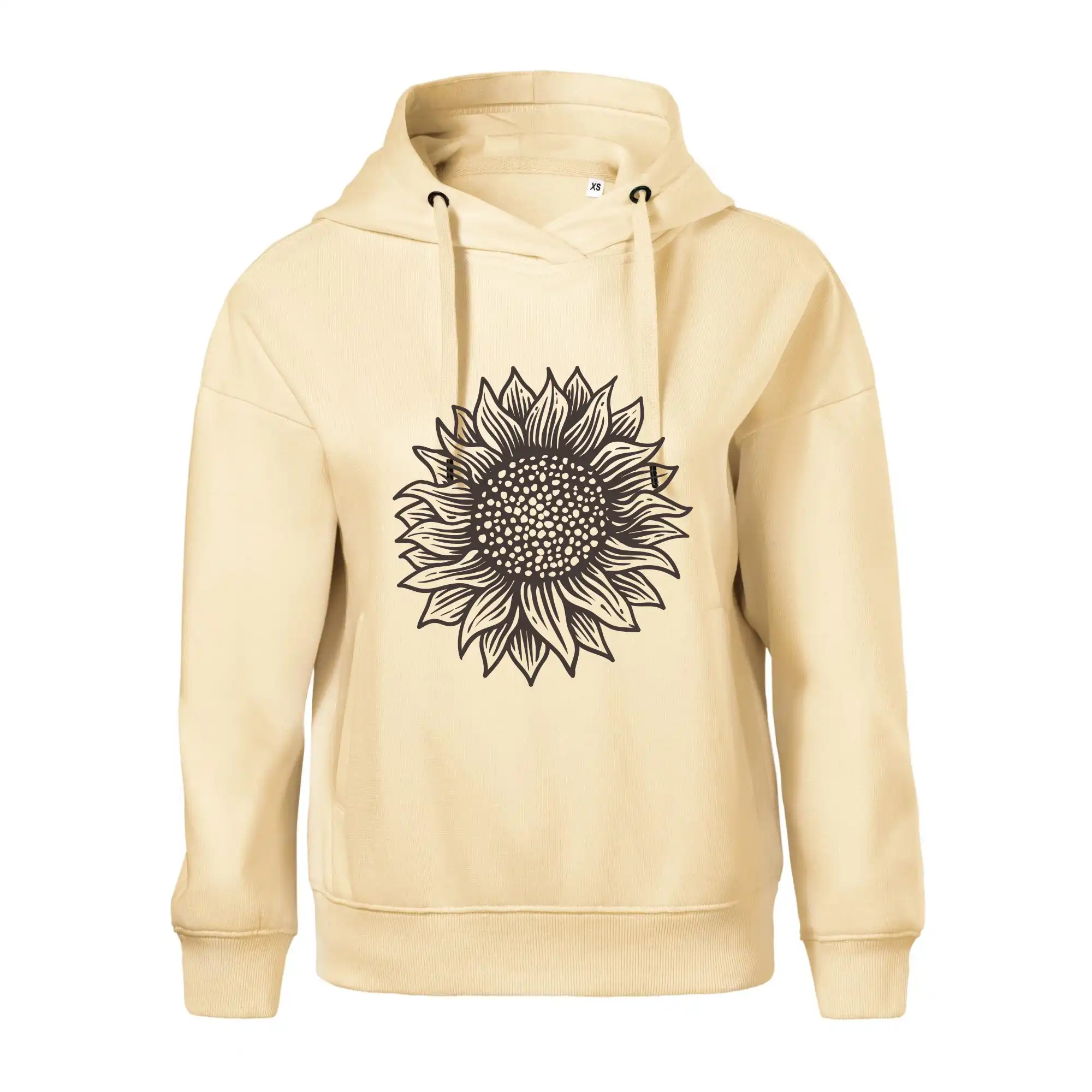 Slunečnice kreslená černobílá