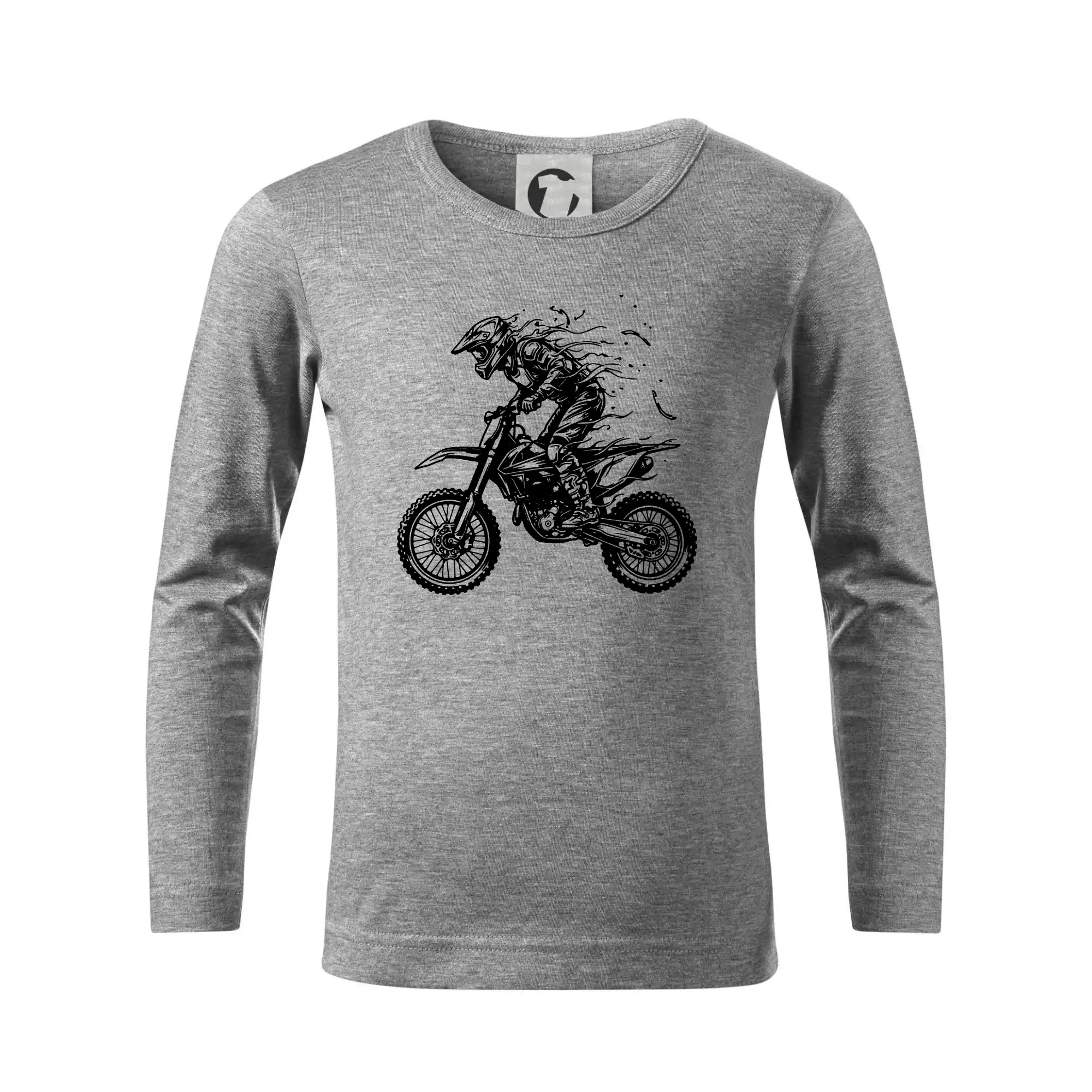 Motocross tričká - Cross - Enduro kostra - Tričko detské Long Sleeve