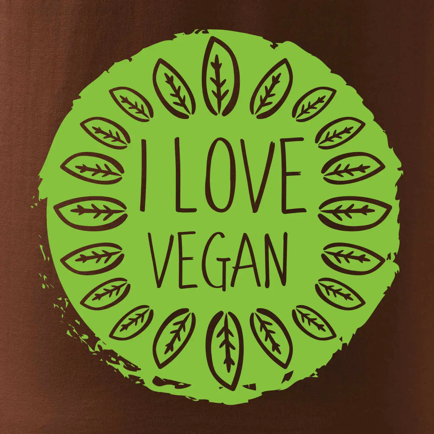 I love vegan v kruhu