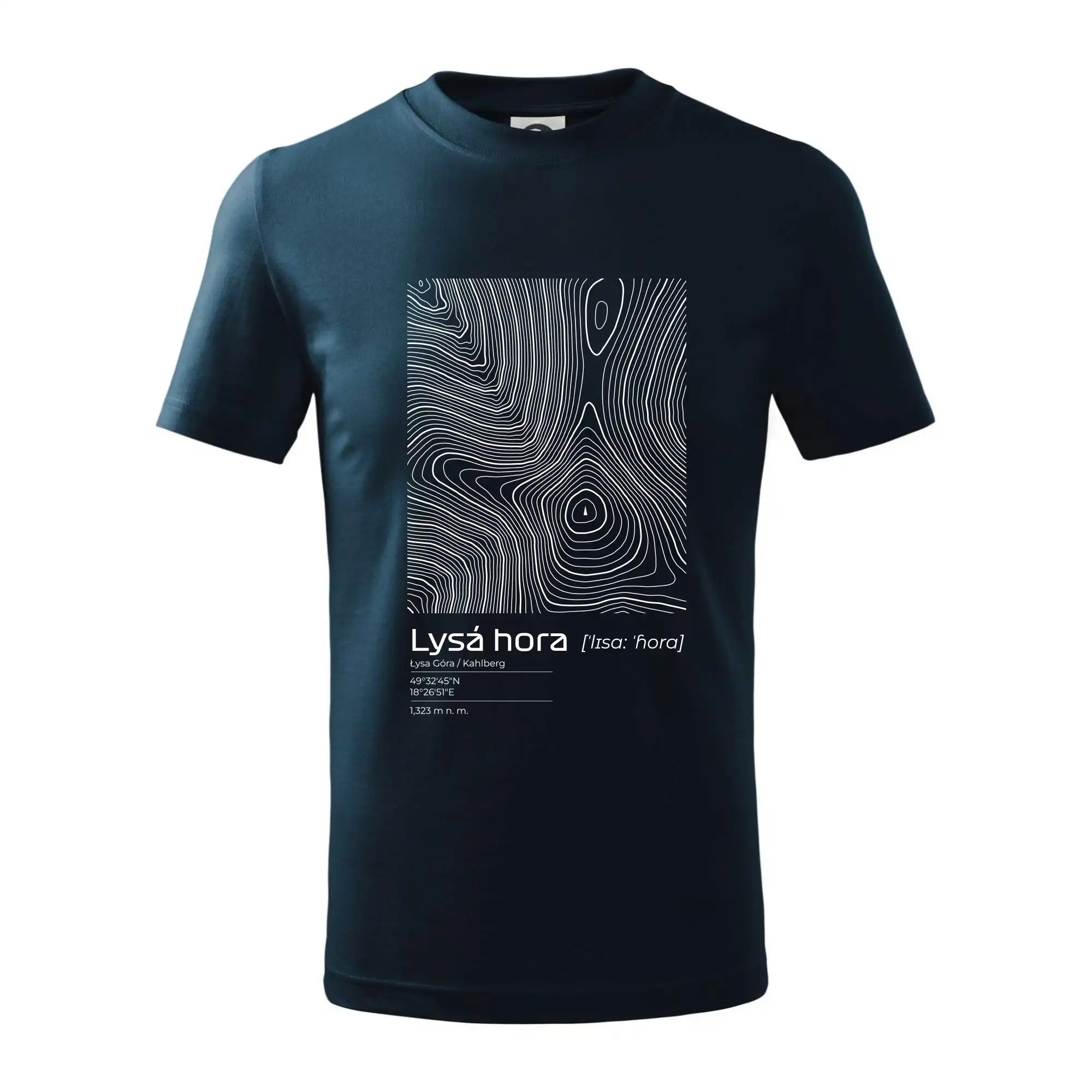 Lysá hora - vrstevnice v obdélníku