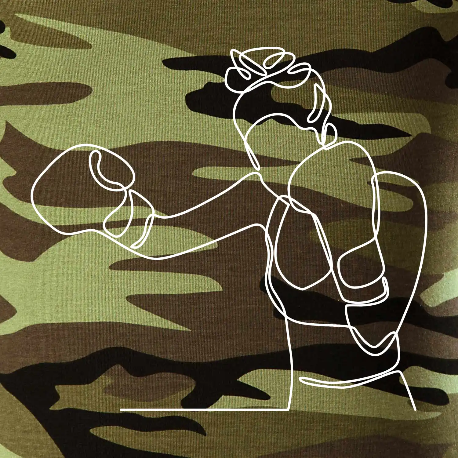 Žena boxerka jedním tahem