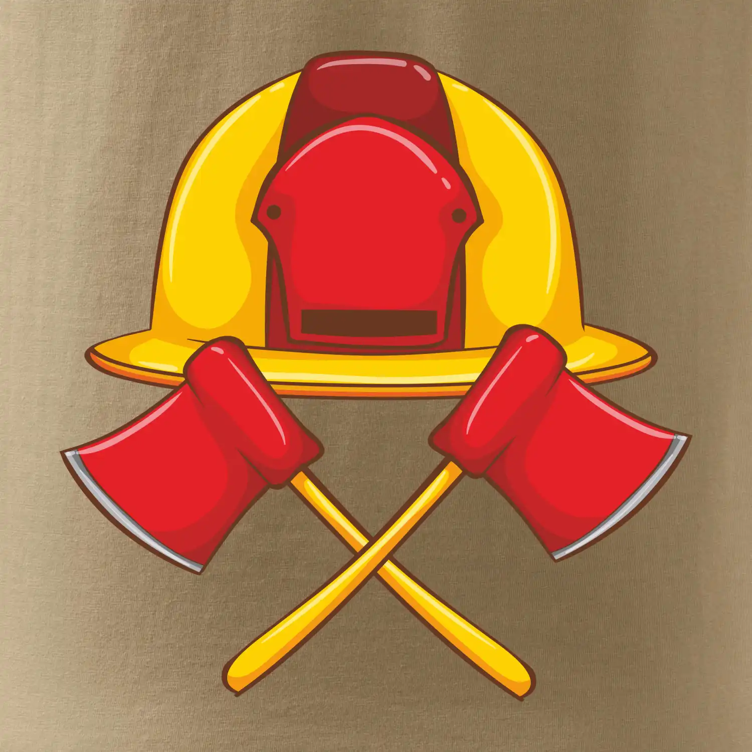 Hasičská helma a sekera