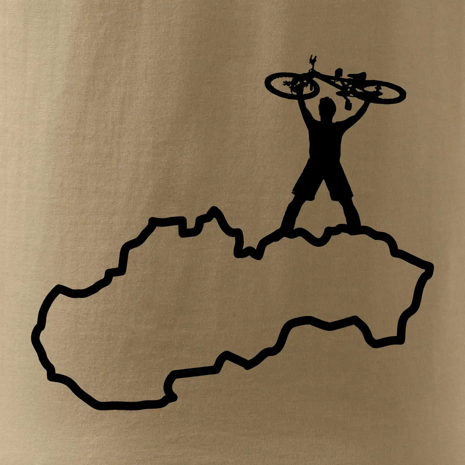 Mapa Slovenska - cyklista
