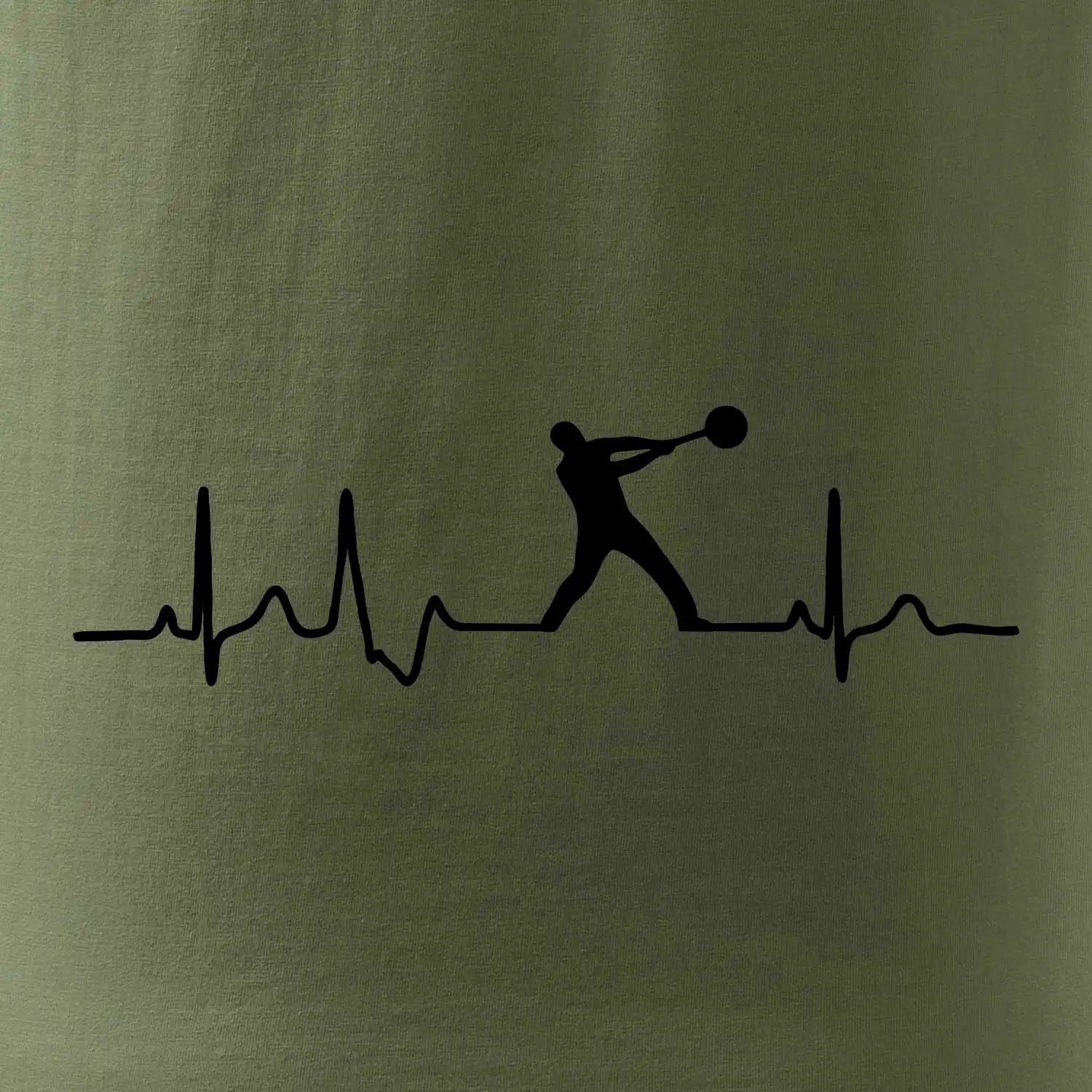 EKG hod kladivem muž