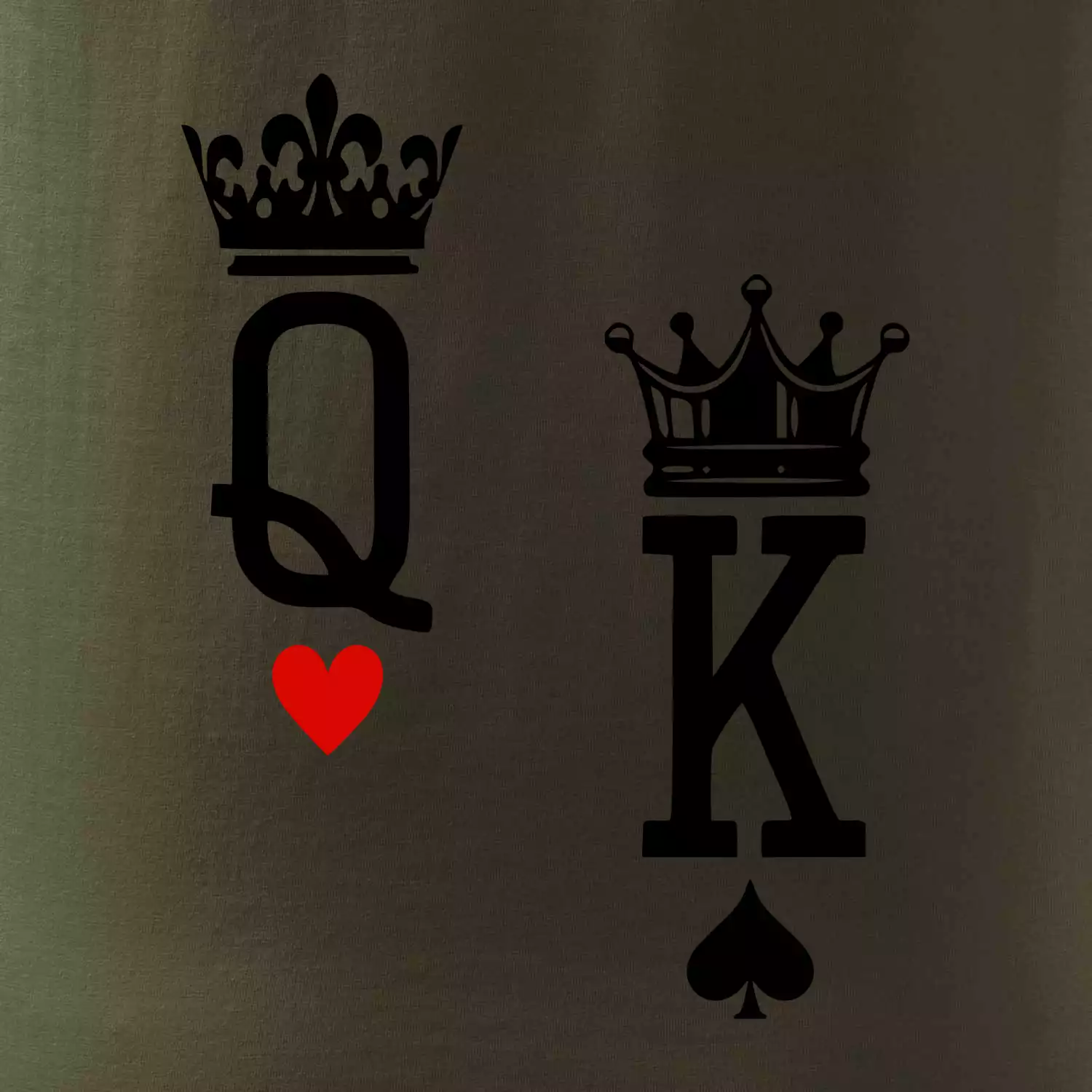 King & Queen logo na prso