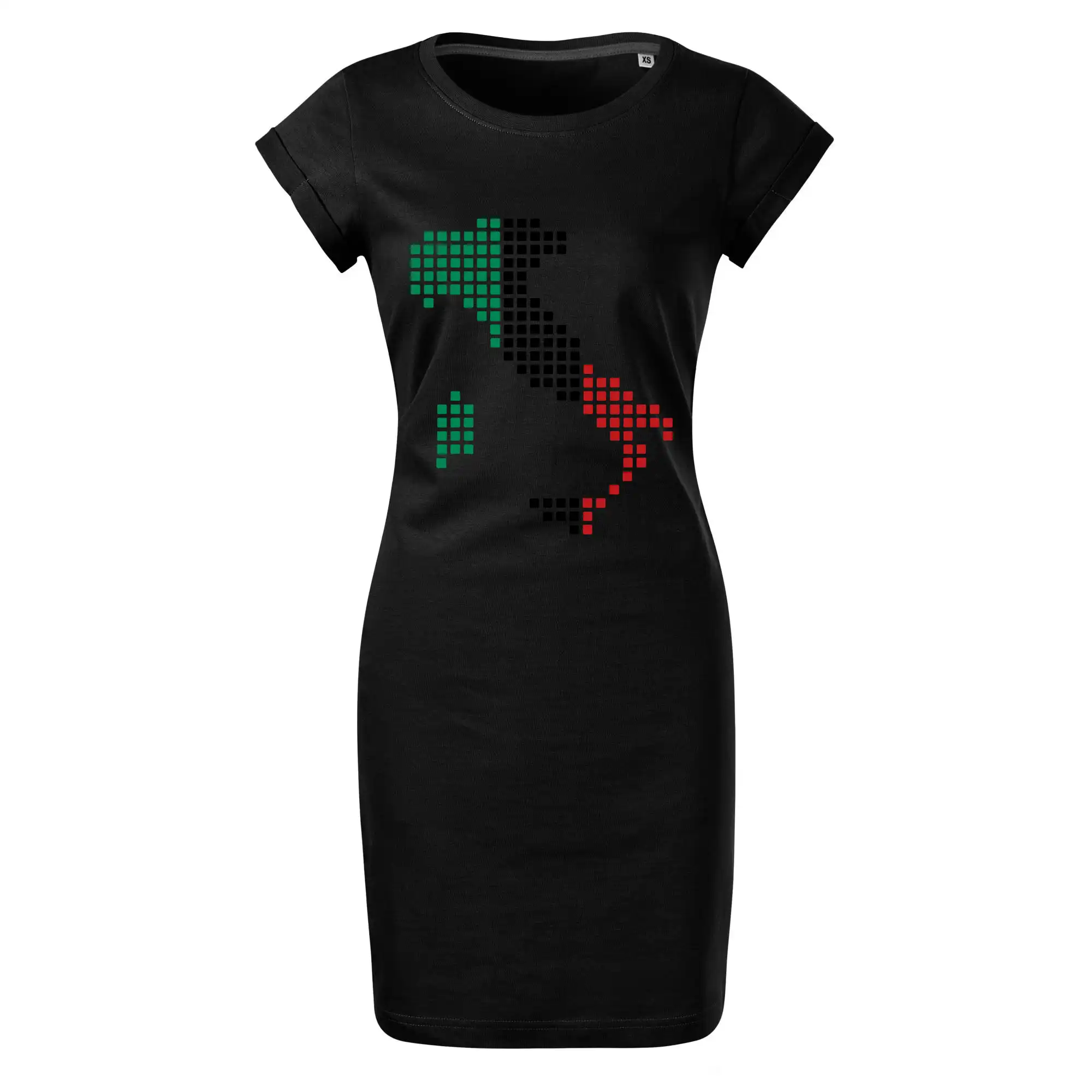 Itálie obrys vlajka