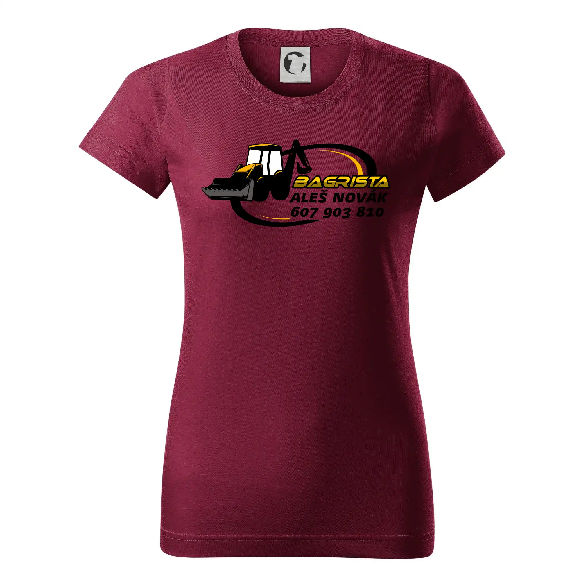 Bagrista v kruhu - vlastní nápis