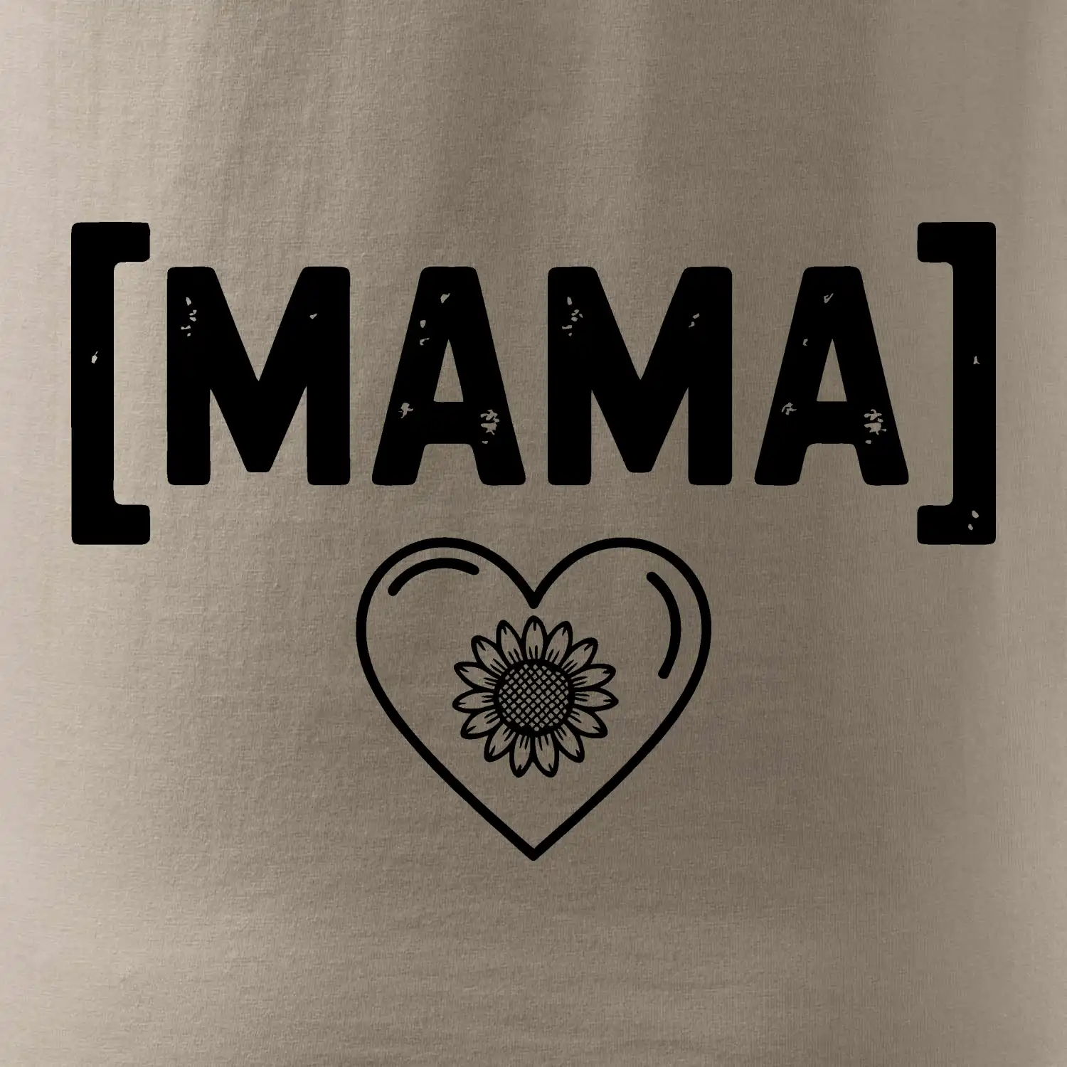 Máma nápis a srdce a slunečnice SK