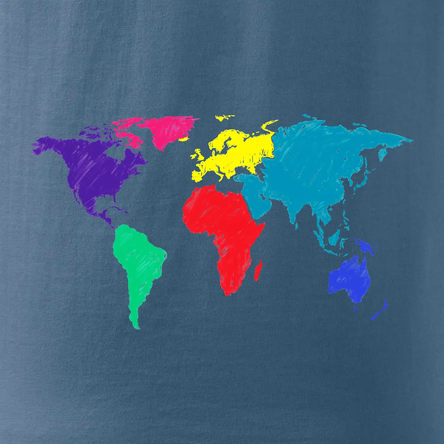 Světové kontinenty bez názvů - barevné