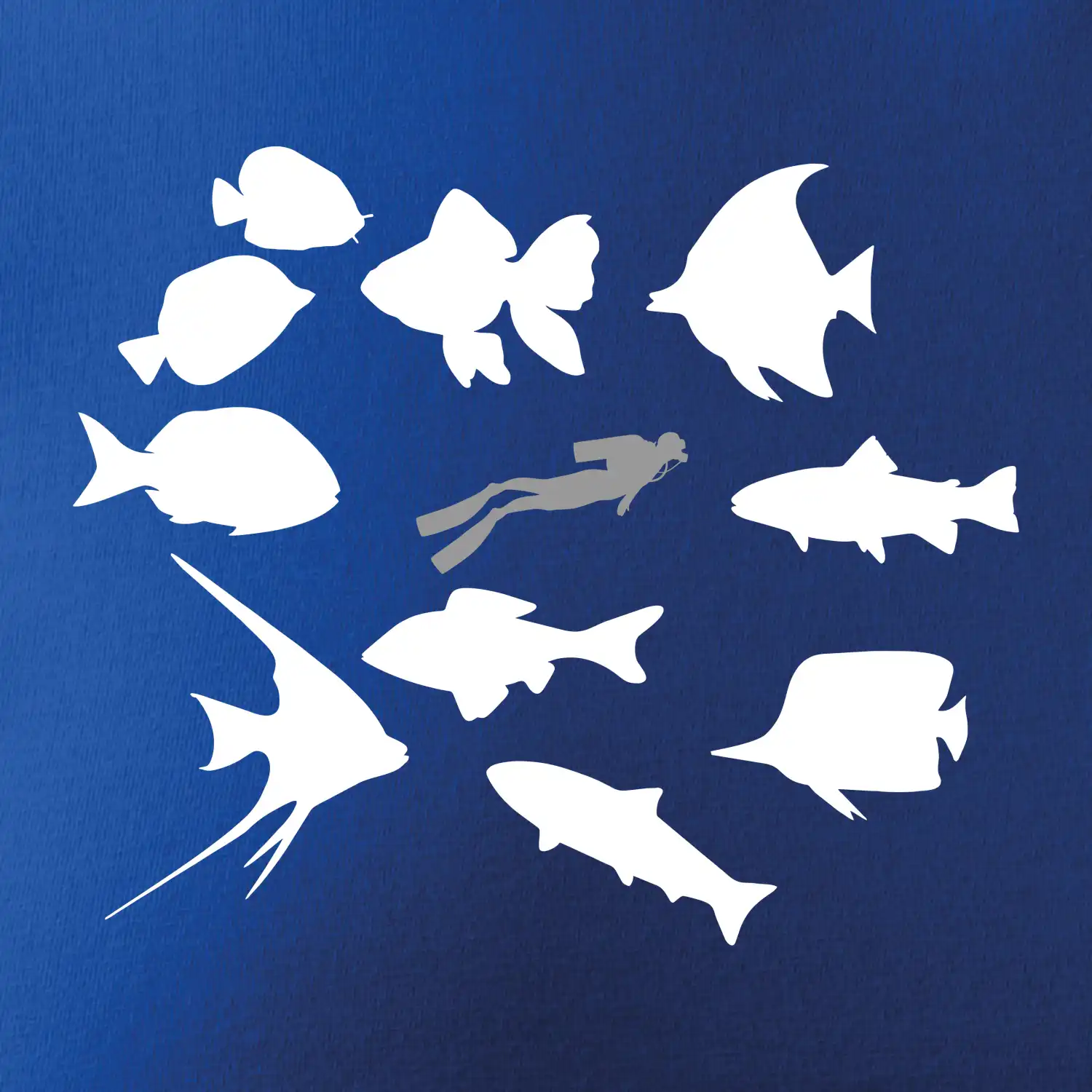 Potápeč ryby čtverec