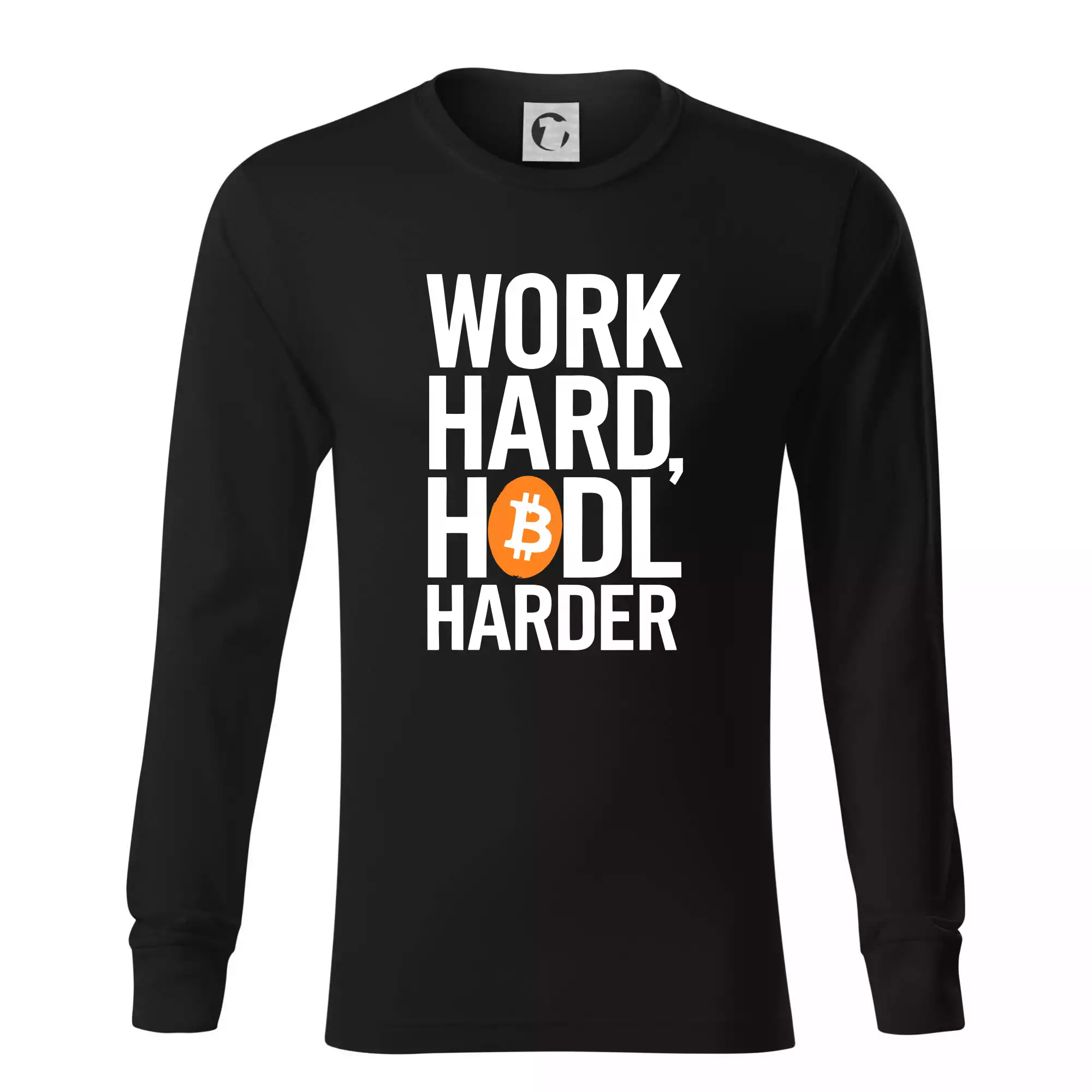 Velký nápis Work Hard, HODL Harder