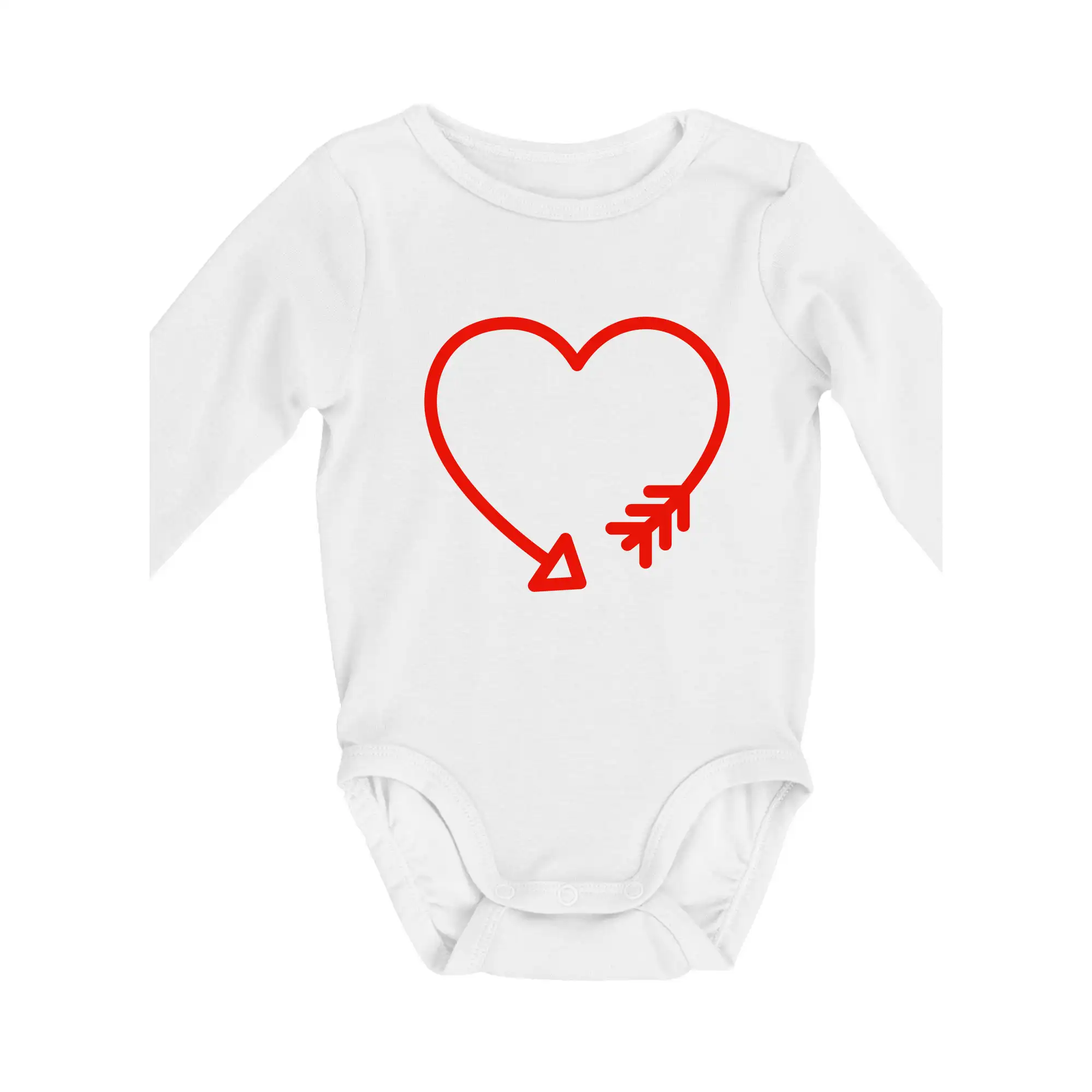 Tričká pre zamilovaných - Srdce šíp - Body dojčenské s dlhým rukávom
