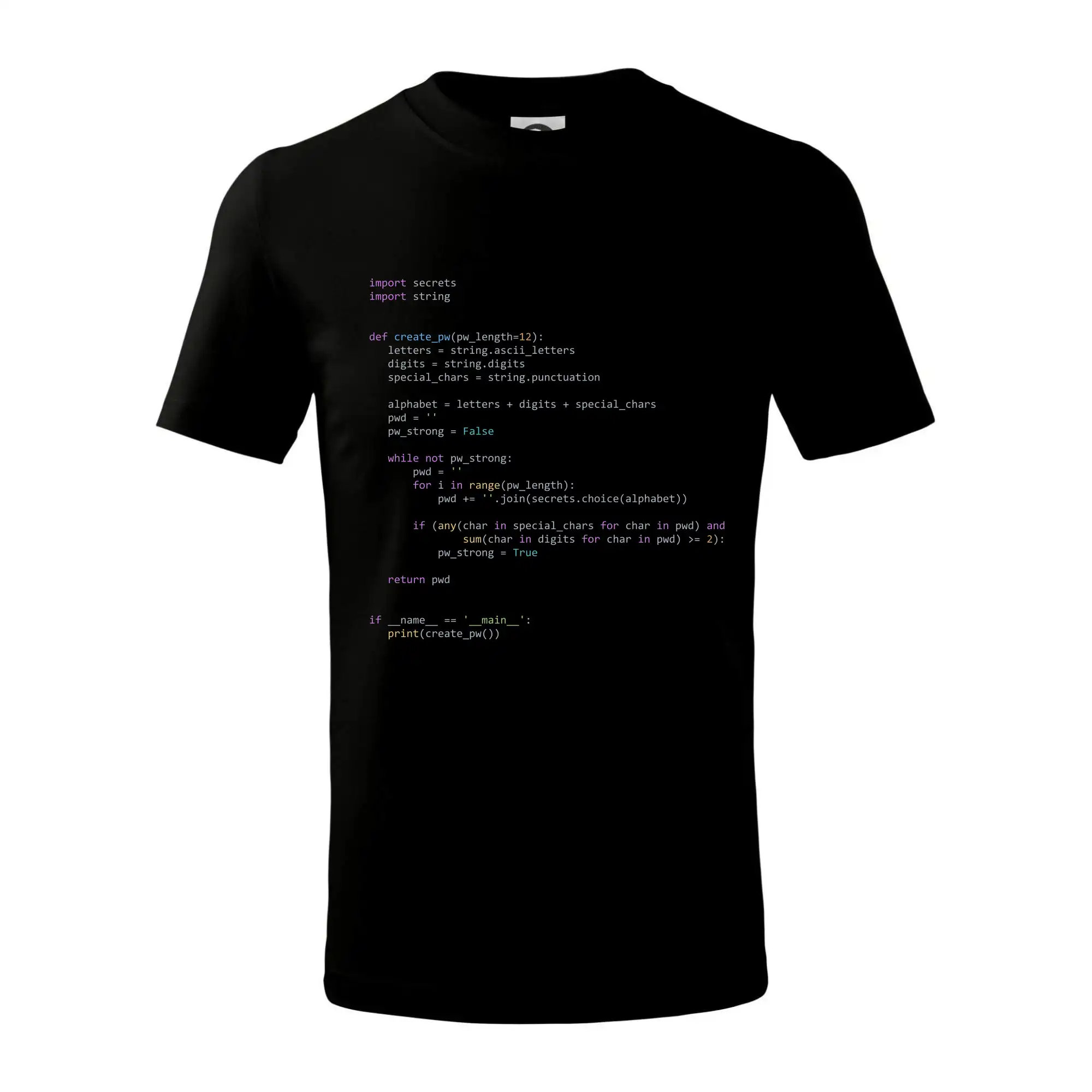 Tričká pre ajťákov - Python Generátor hesiel - Tričko detské bavlnené