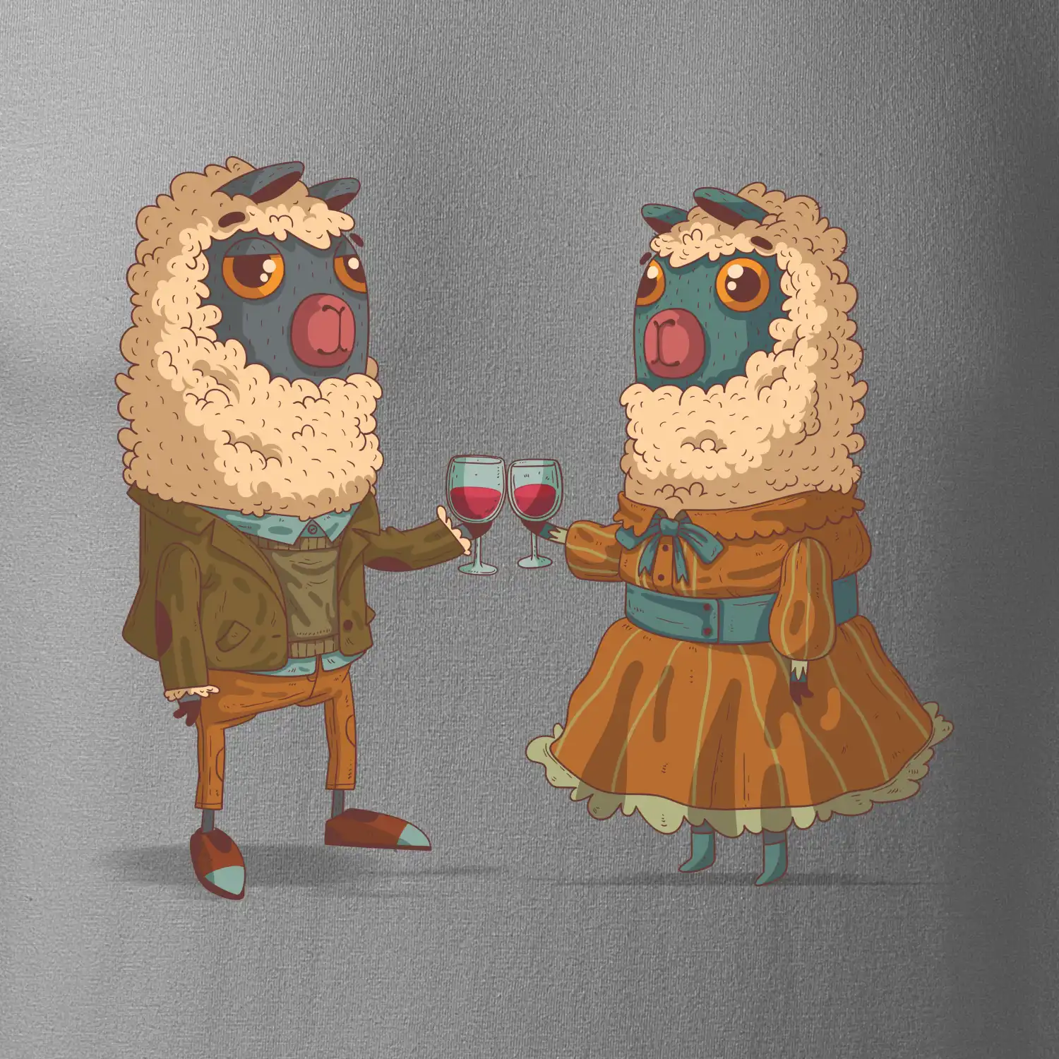 Alpaky s vínem pár