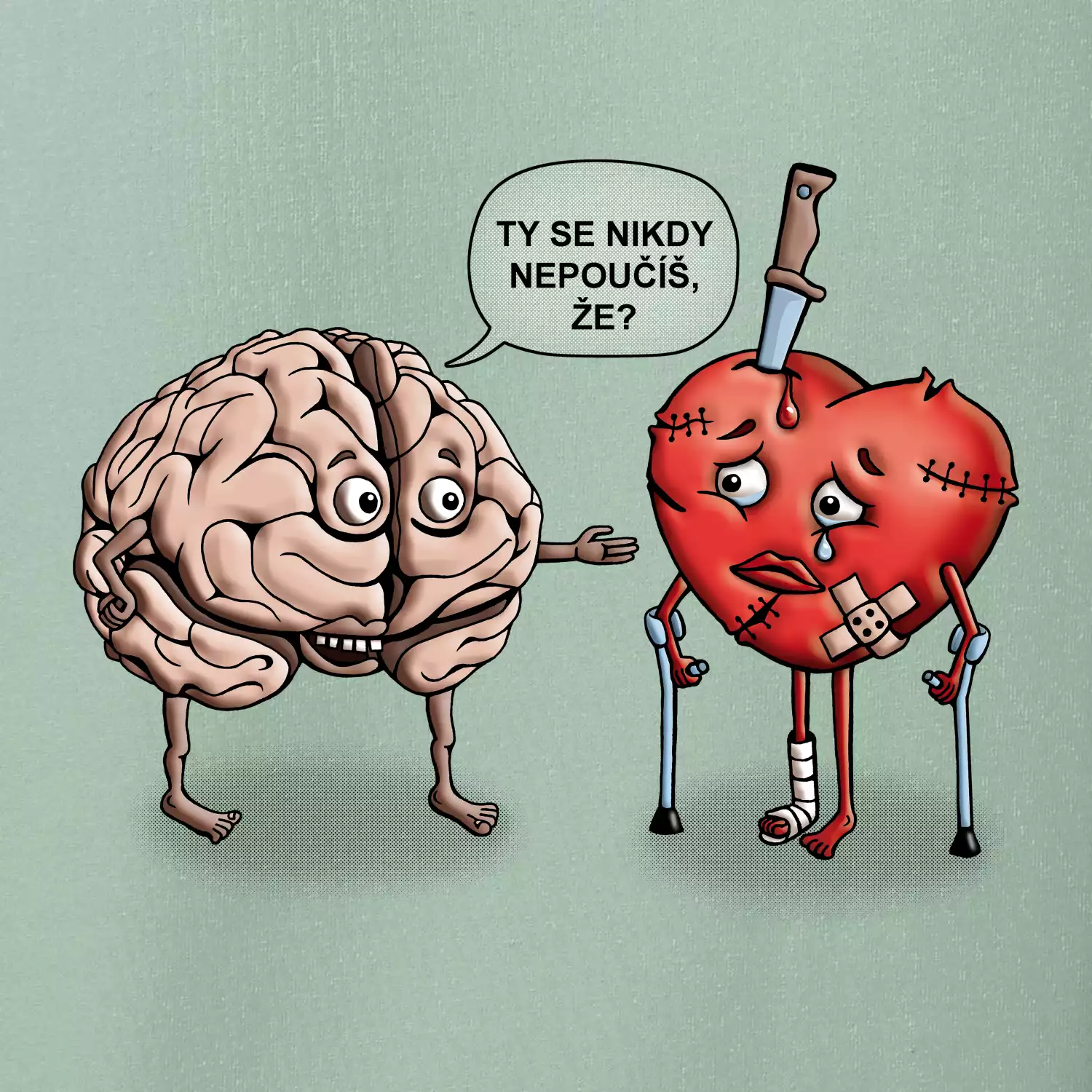 Mozek a srdce - poučení (Hana-creative)