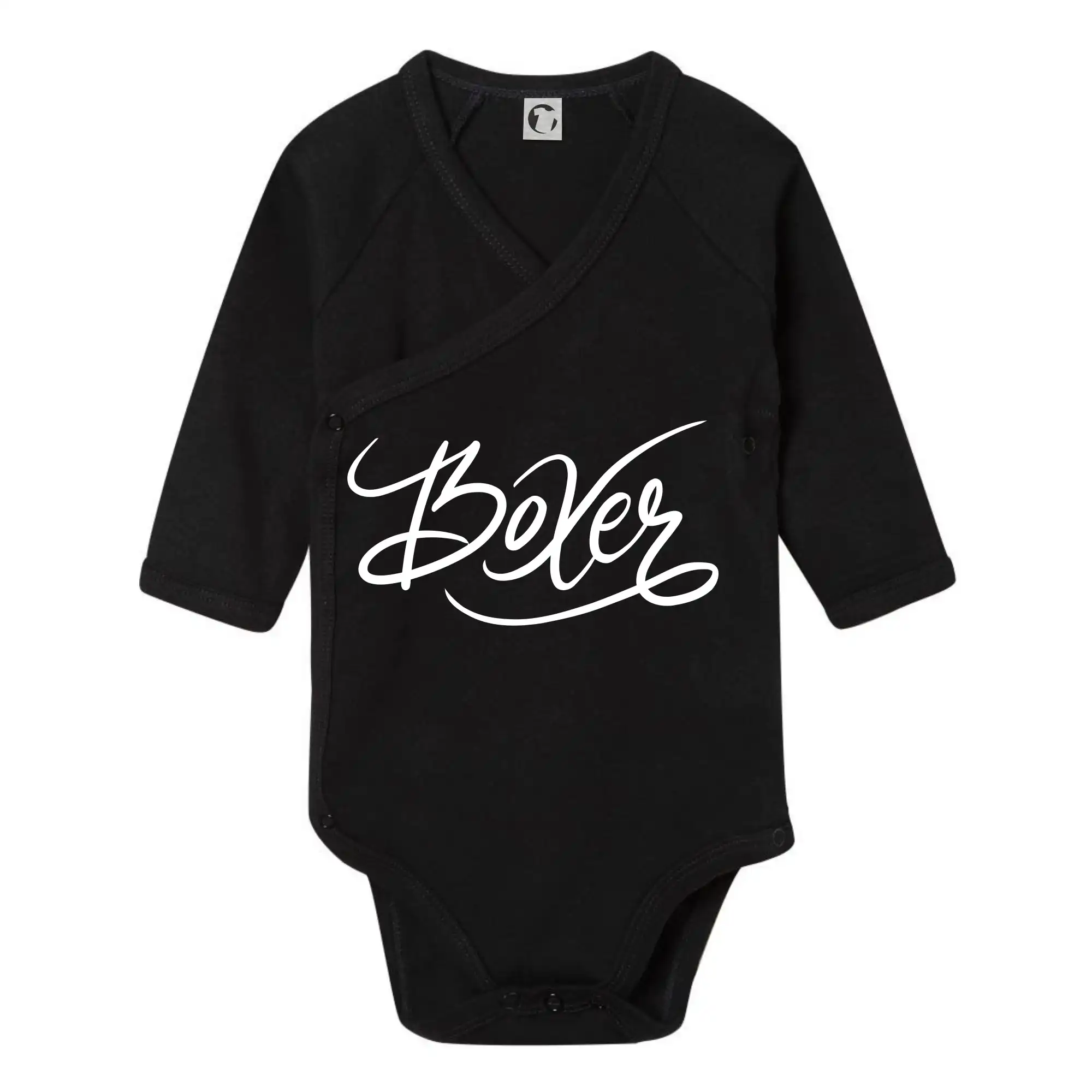 Ostatné psie plemená - Boxer - nápis okrasný - Body zavinovacie s dlhým rukávom